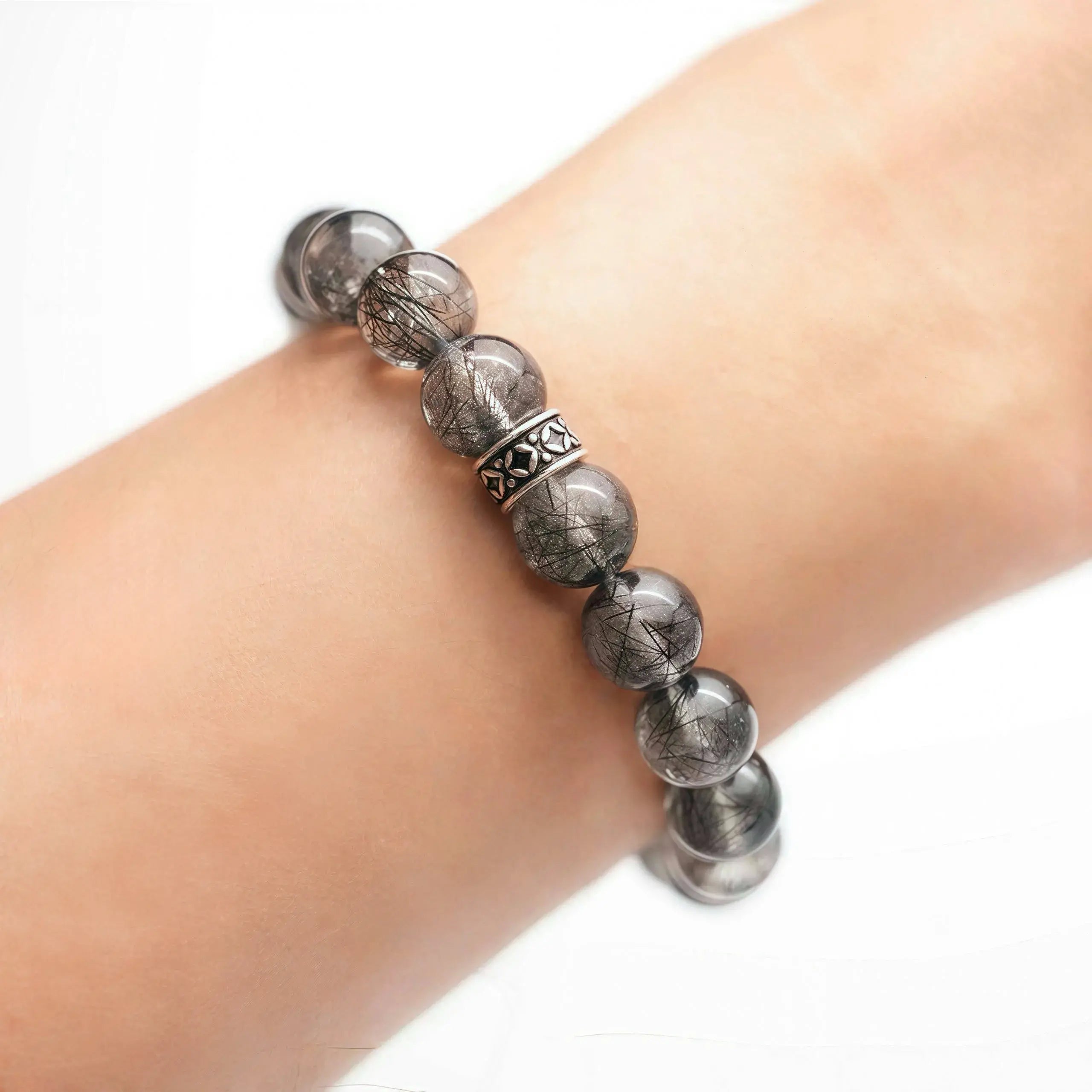 Black Rutilated Quartz Bracelet - Shadow Veil