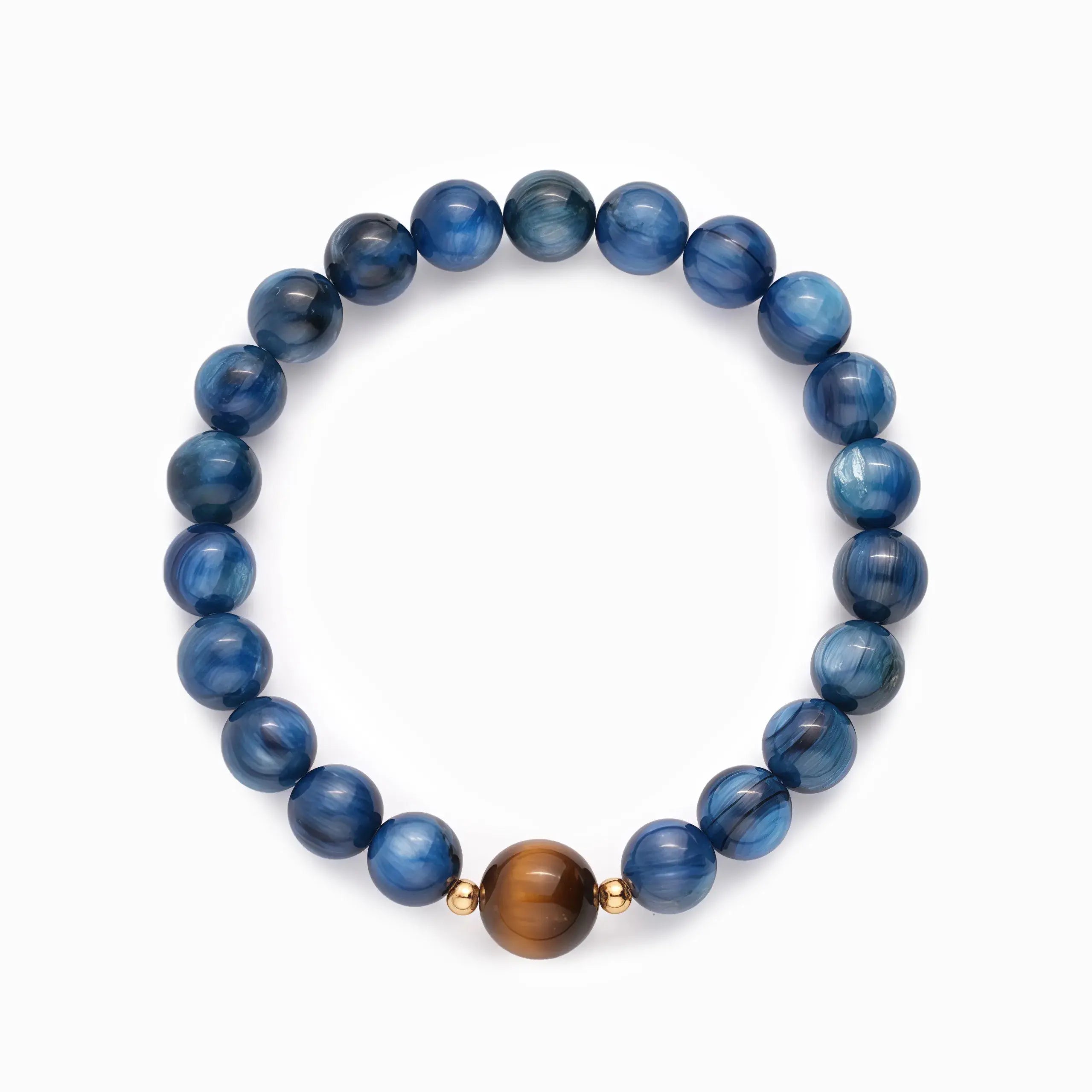 Blue Kyanite Tiger’s Eye Bracelet - Ocean Ember