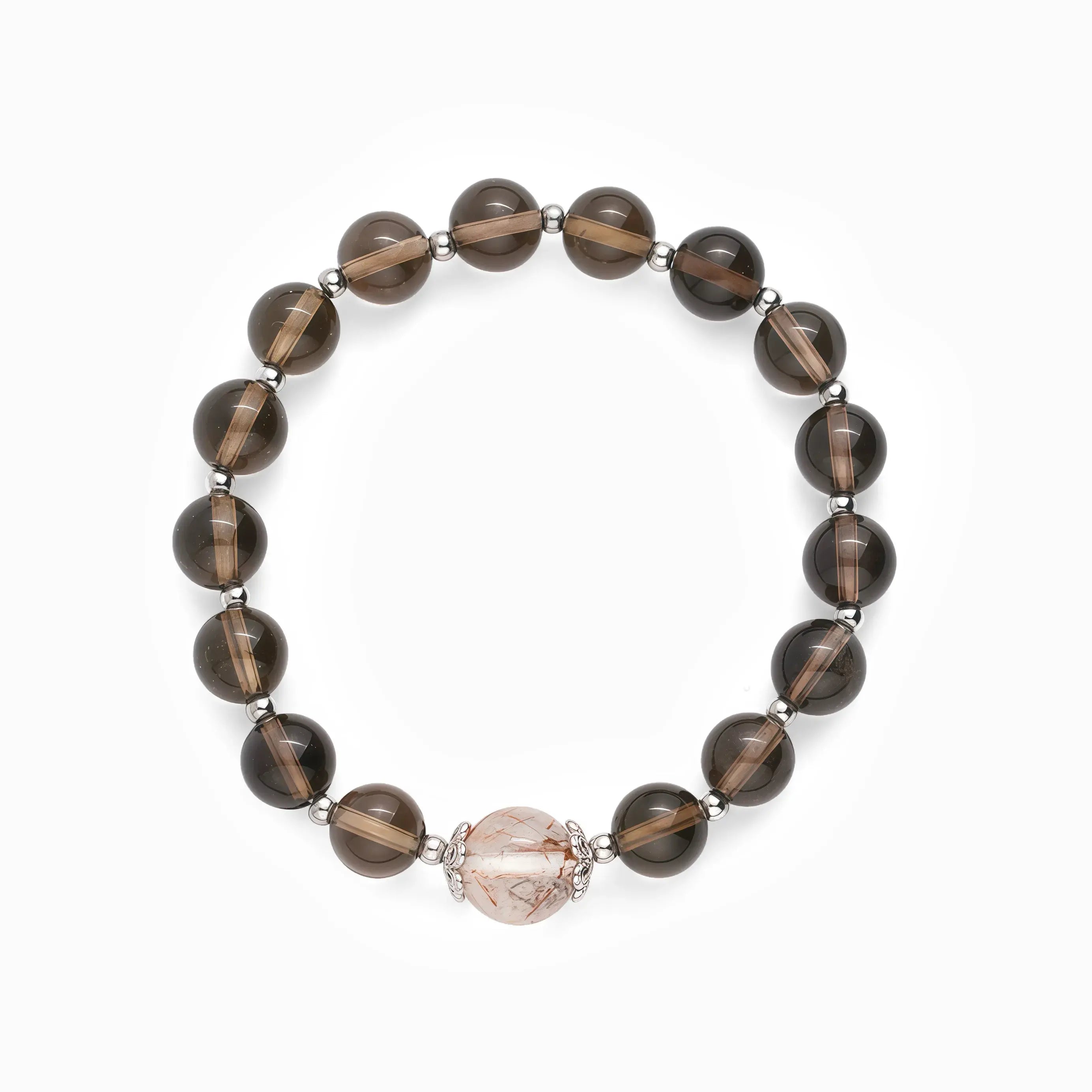 Smoky Quartz Super Seven Crystal Bracelet - Stellar Night