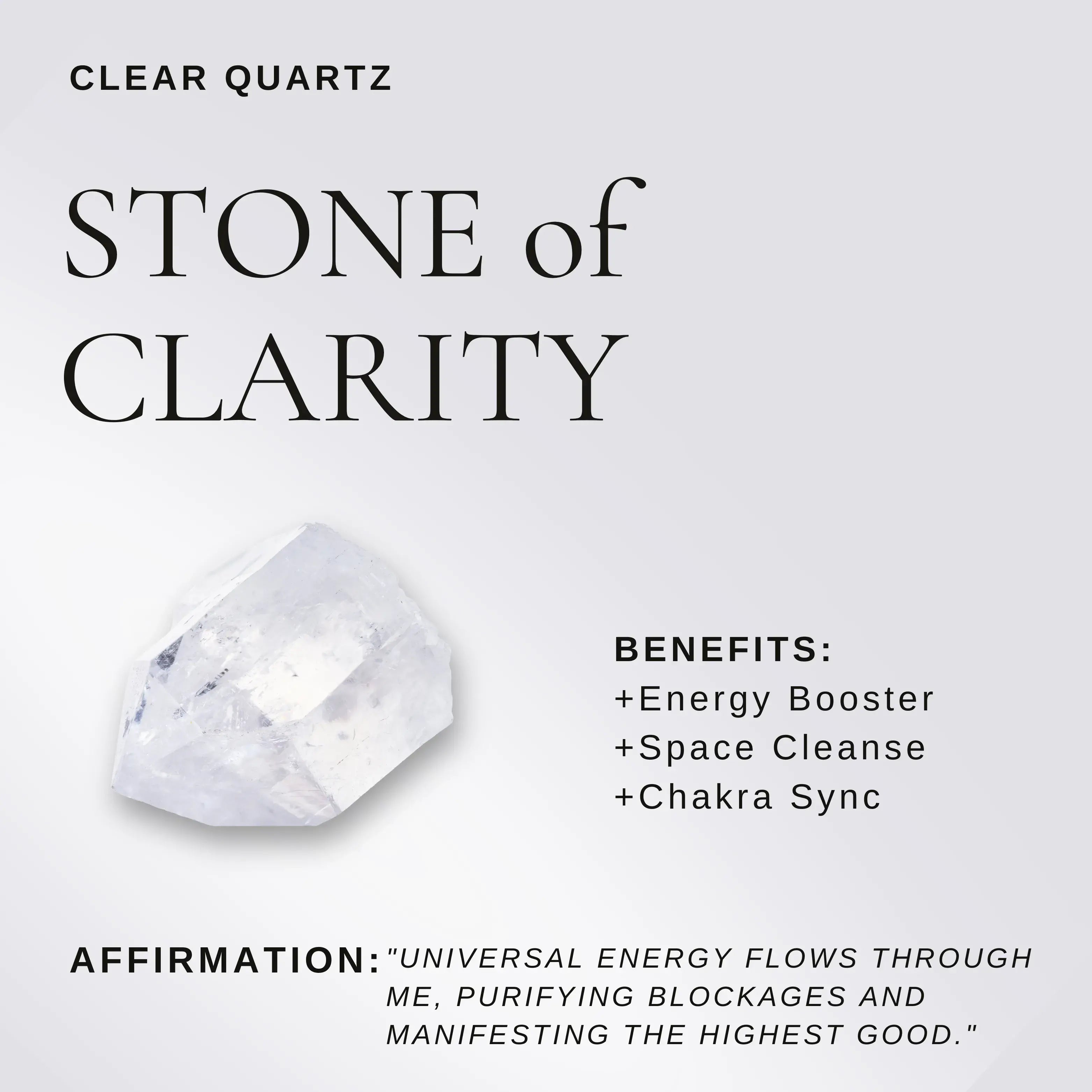 Moon-Shaped Clear Quartz Magnetic Pendant