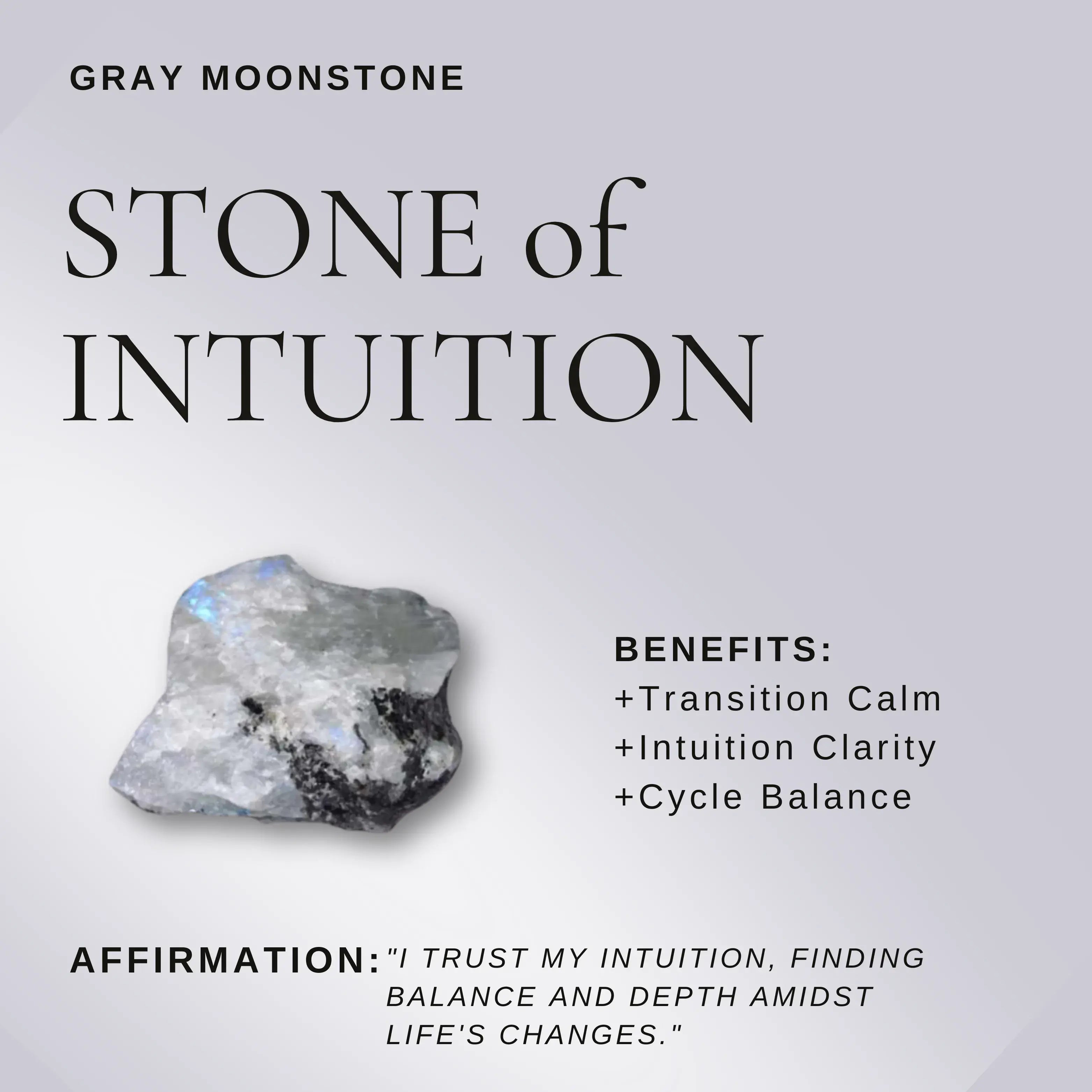 Random-Cut Gray Moonstone Magnetic Pendant