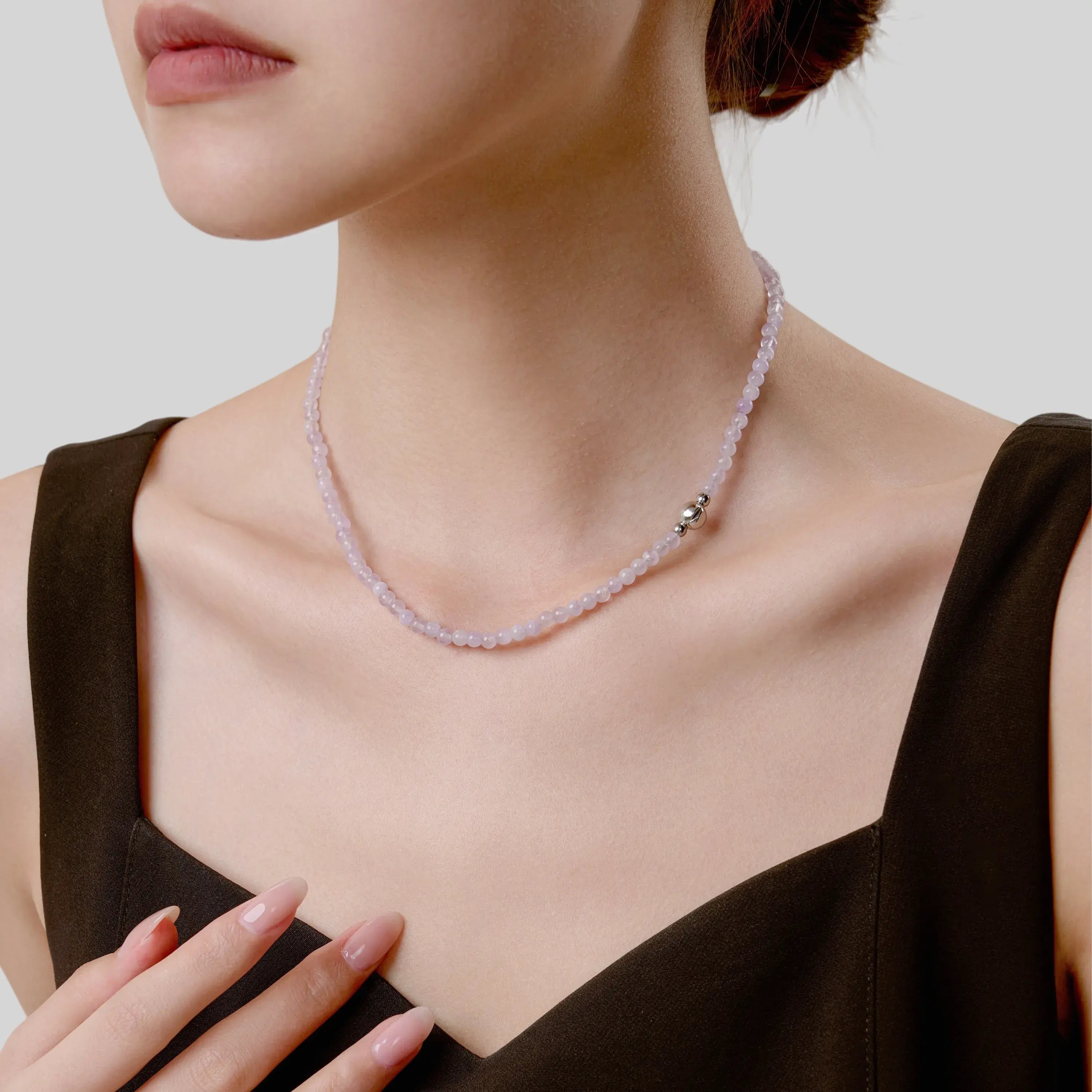 Lavender Amethyst Magnetic Clasp Necklace