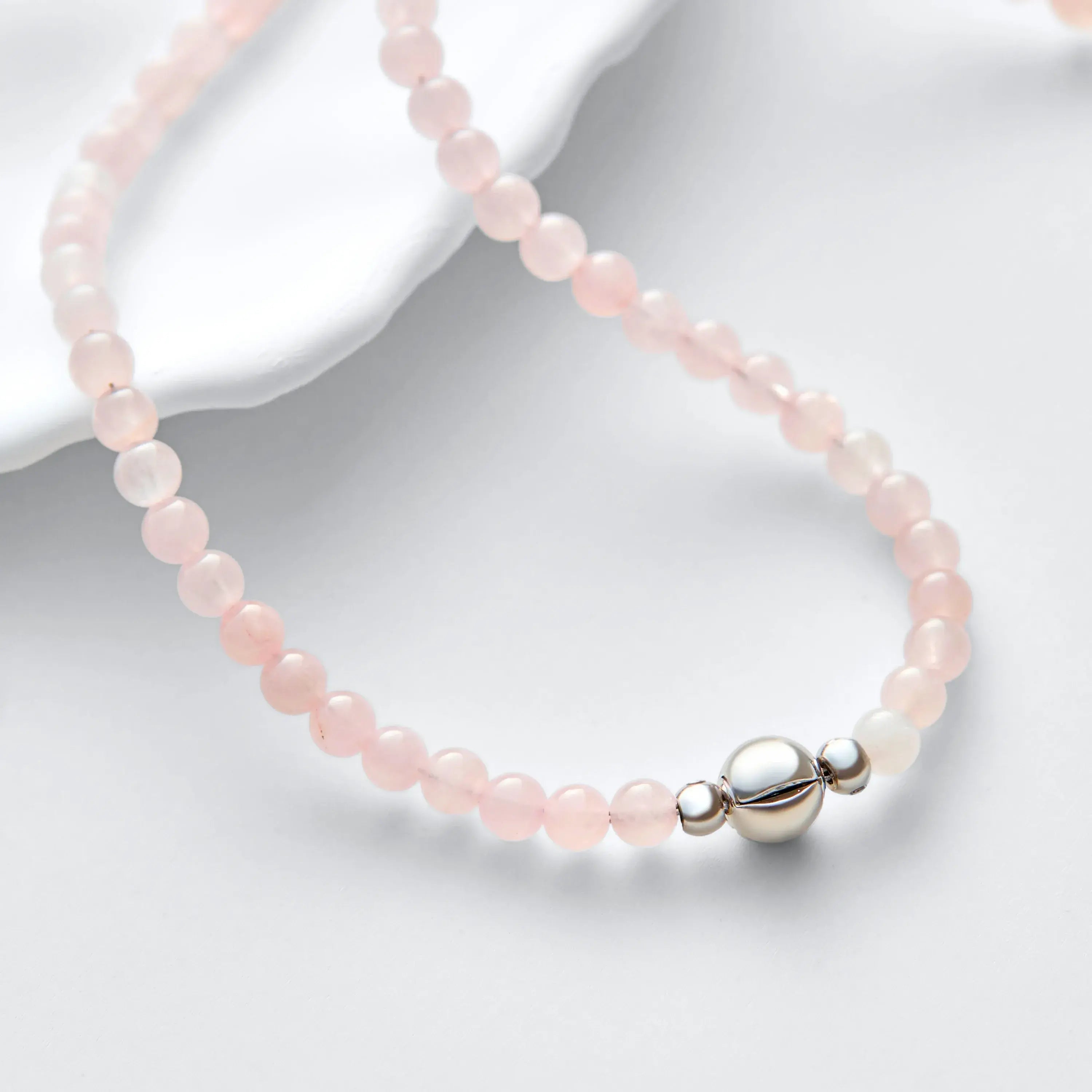 Rose Quartz Magnetic Clasp Necklace