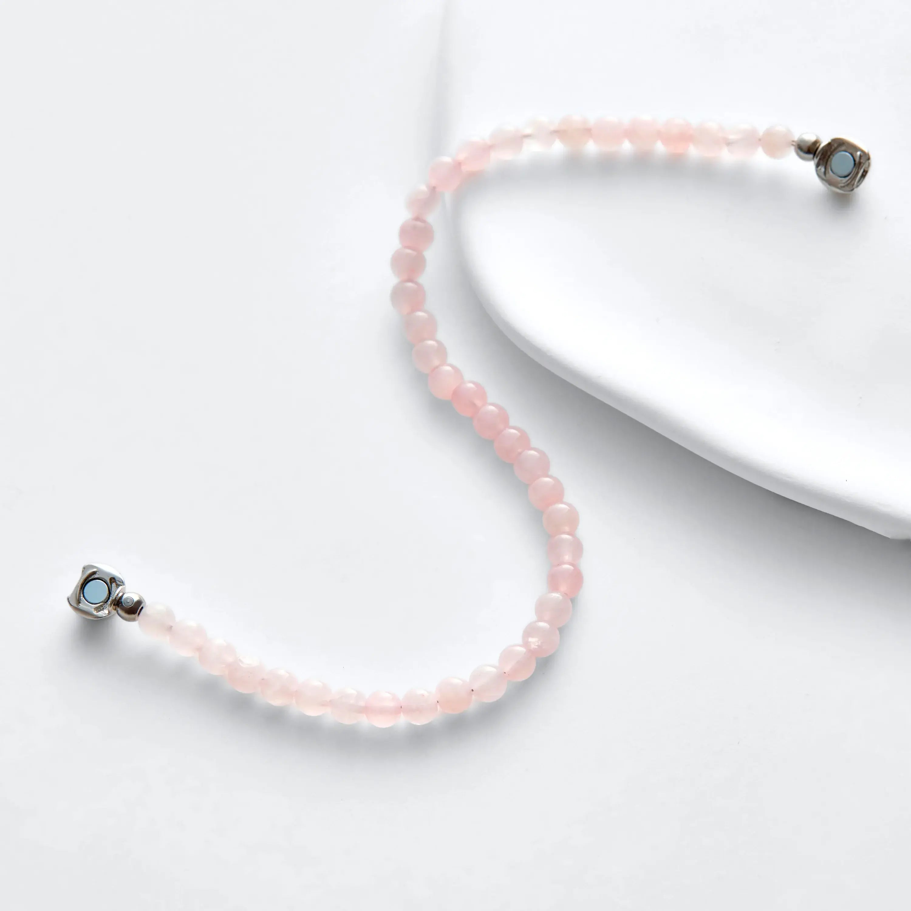 Rose Quartz Magnetic Clasp Bracelet