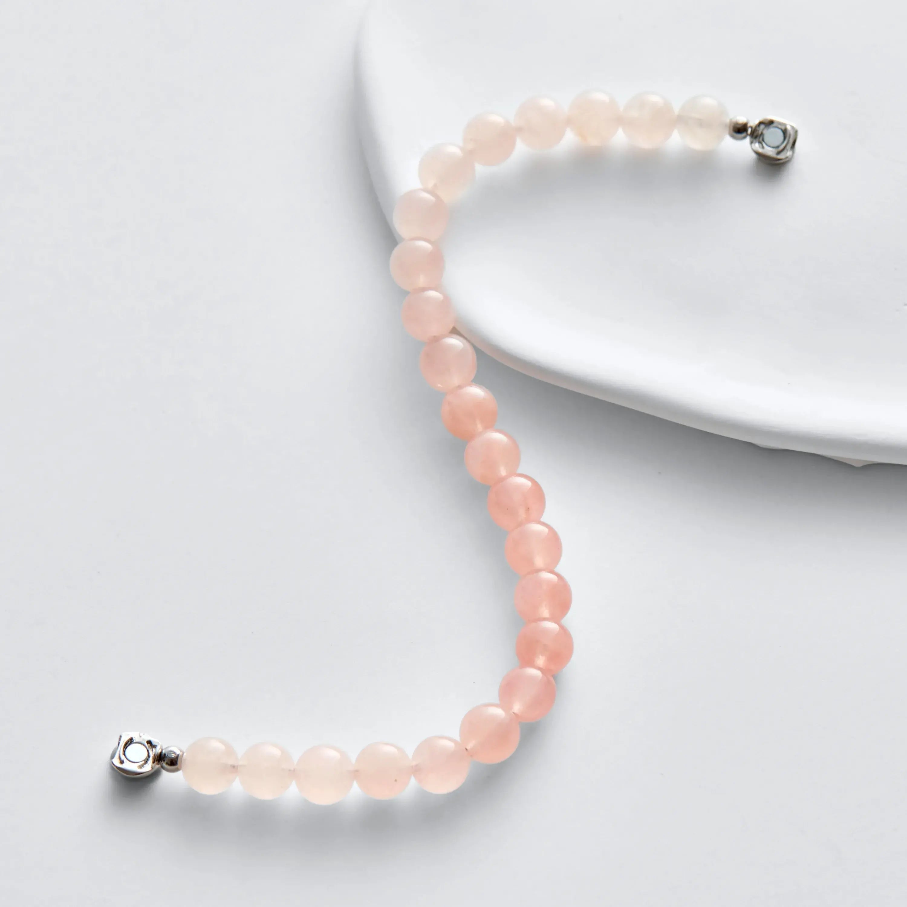 Gradient Pink Pomelo Magnetic Clasp Bracelet