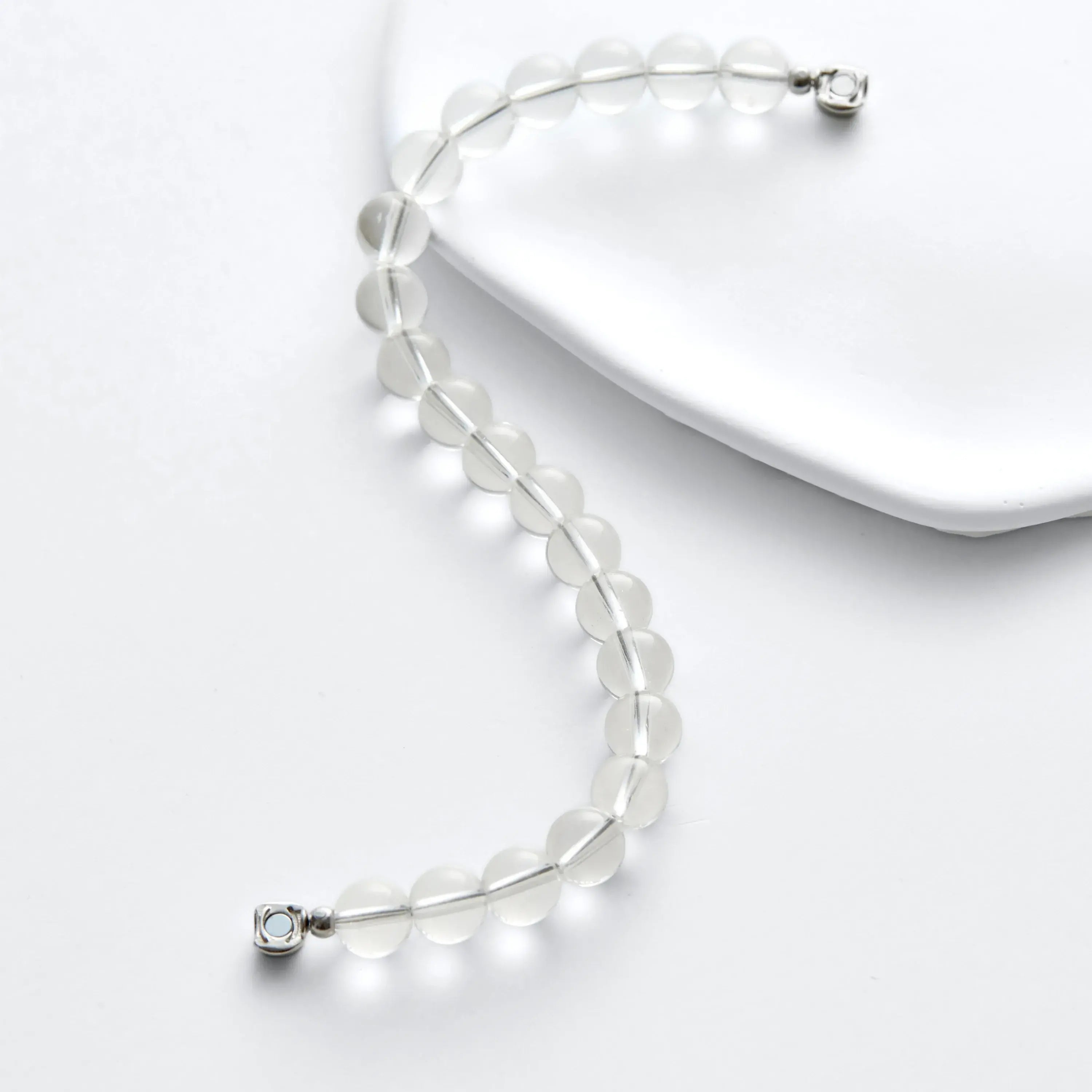 Clear Quartz Magnetic Clasp Bracelet