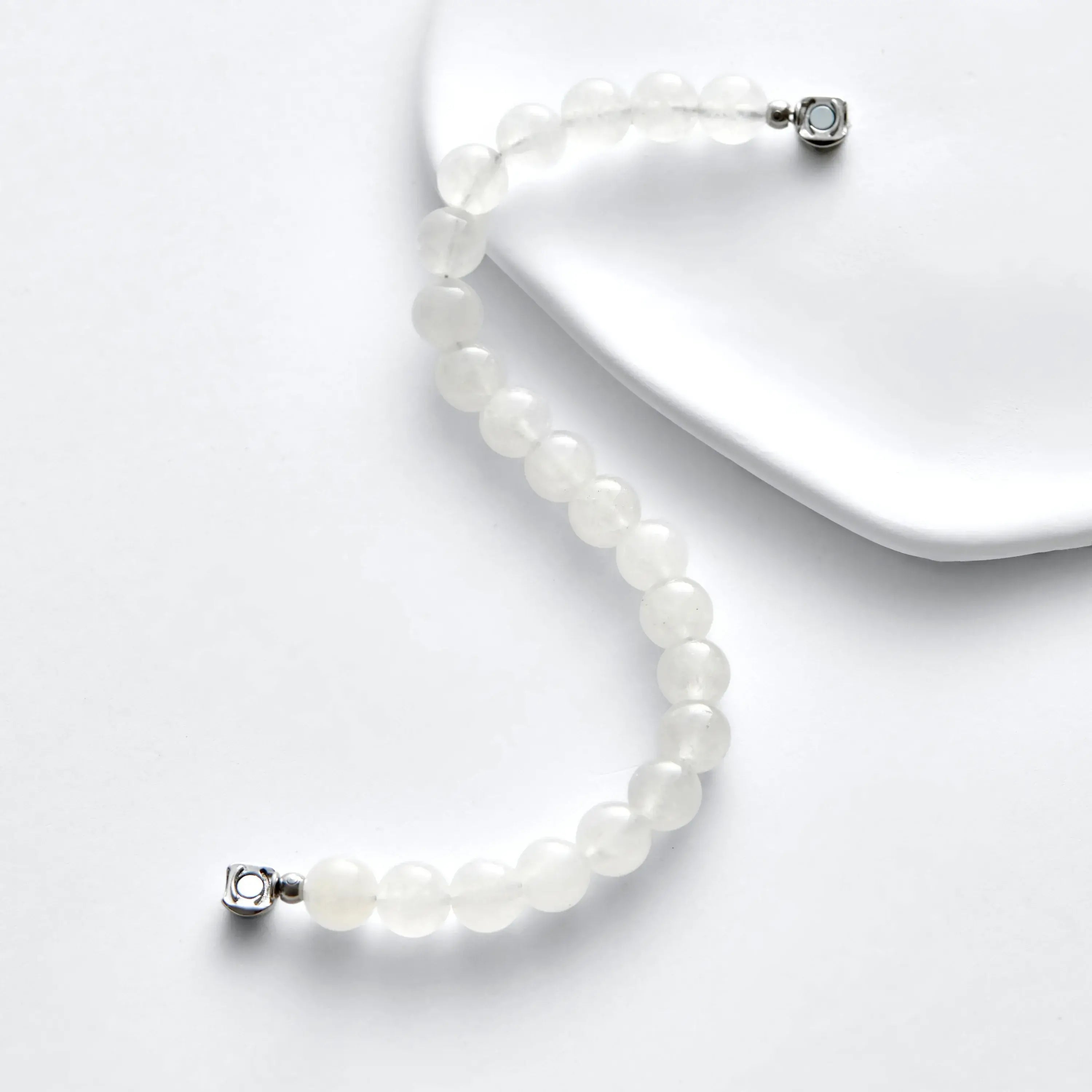 White Jade Magnetic Buckle Bracelet