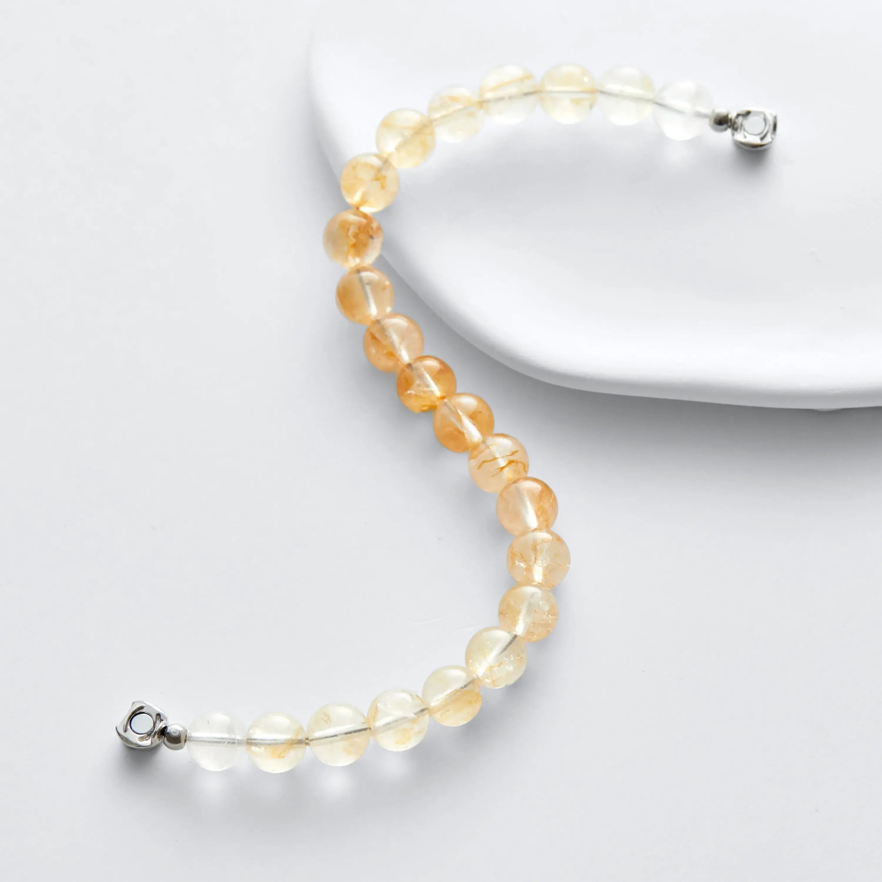 Gradient Gold Hematoid Quartz Magnetic Clasp Bracelet