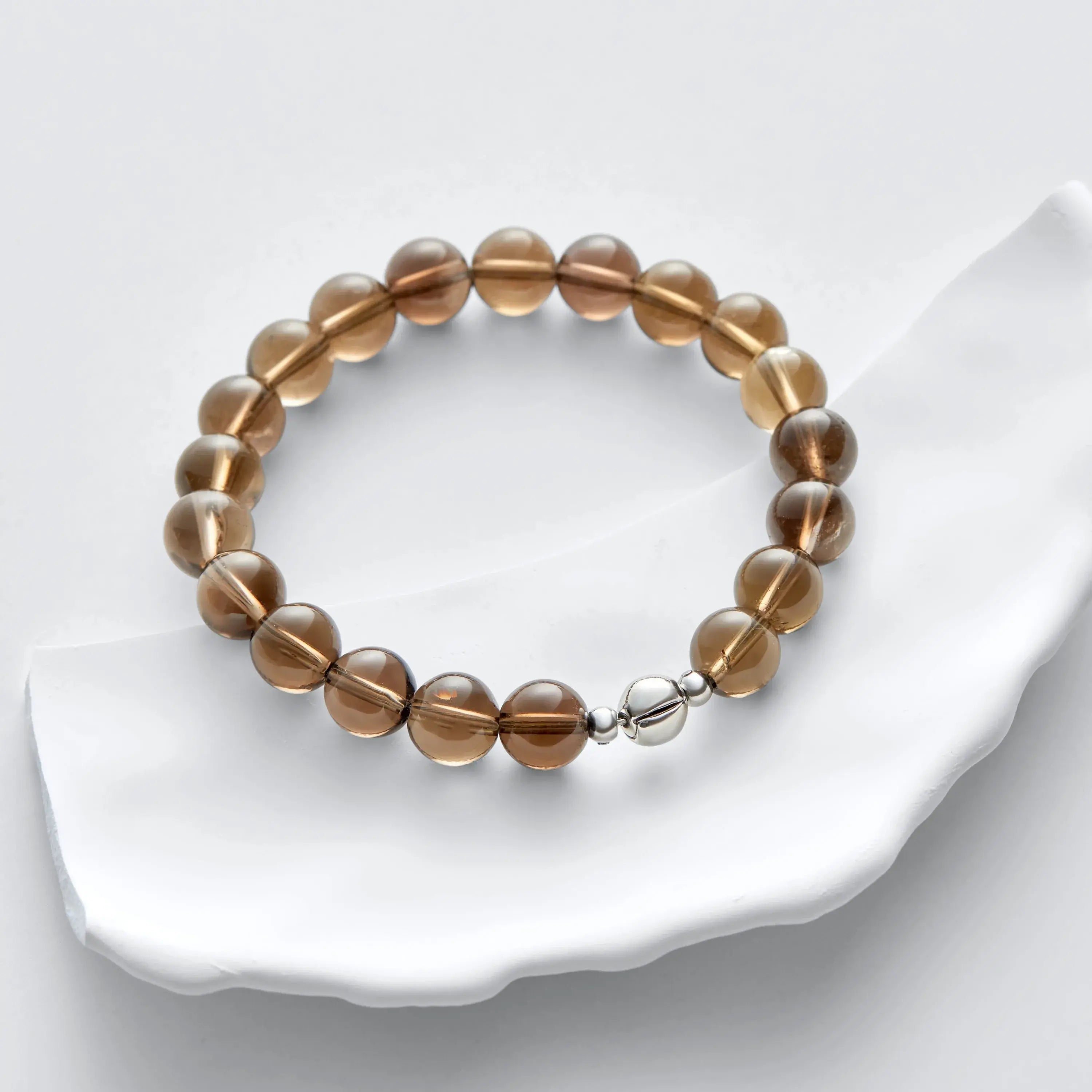 Smoky Quartz Magnetic Clasp Bracelet