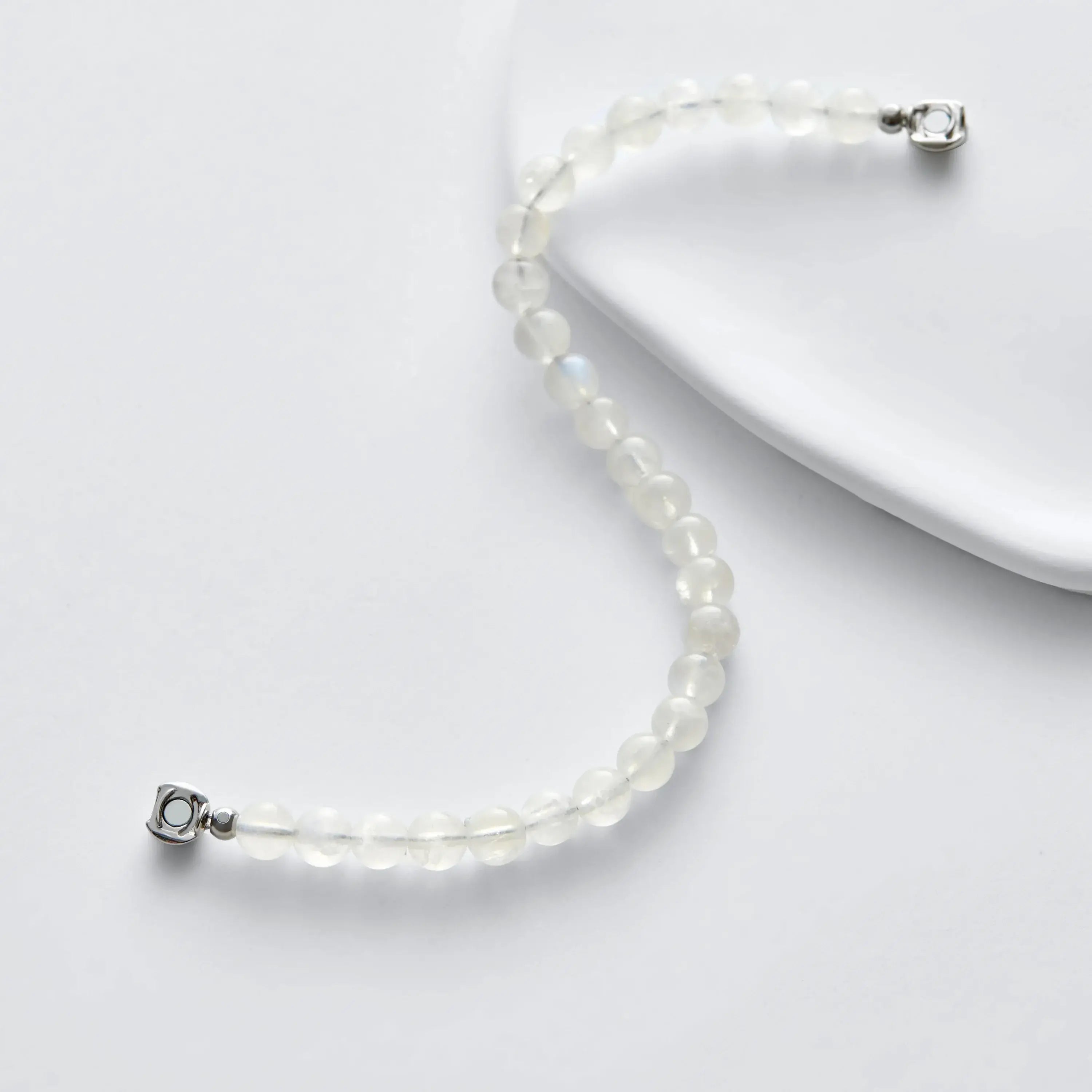 Blue Moonstone Magnetic Clasp Bracelet