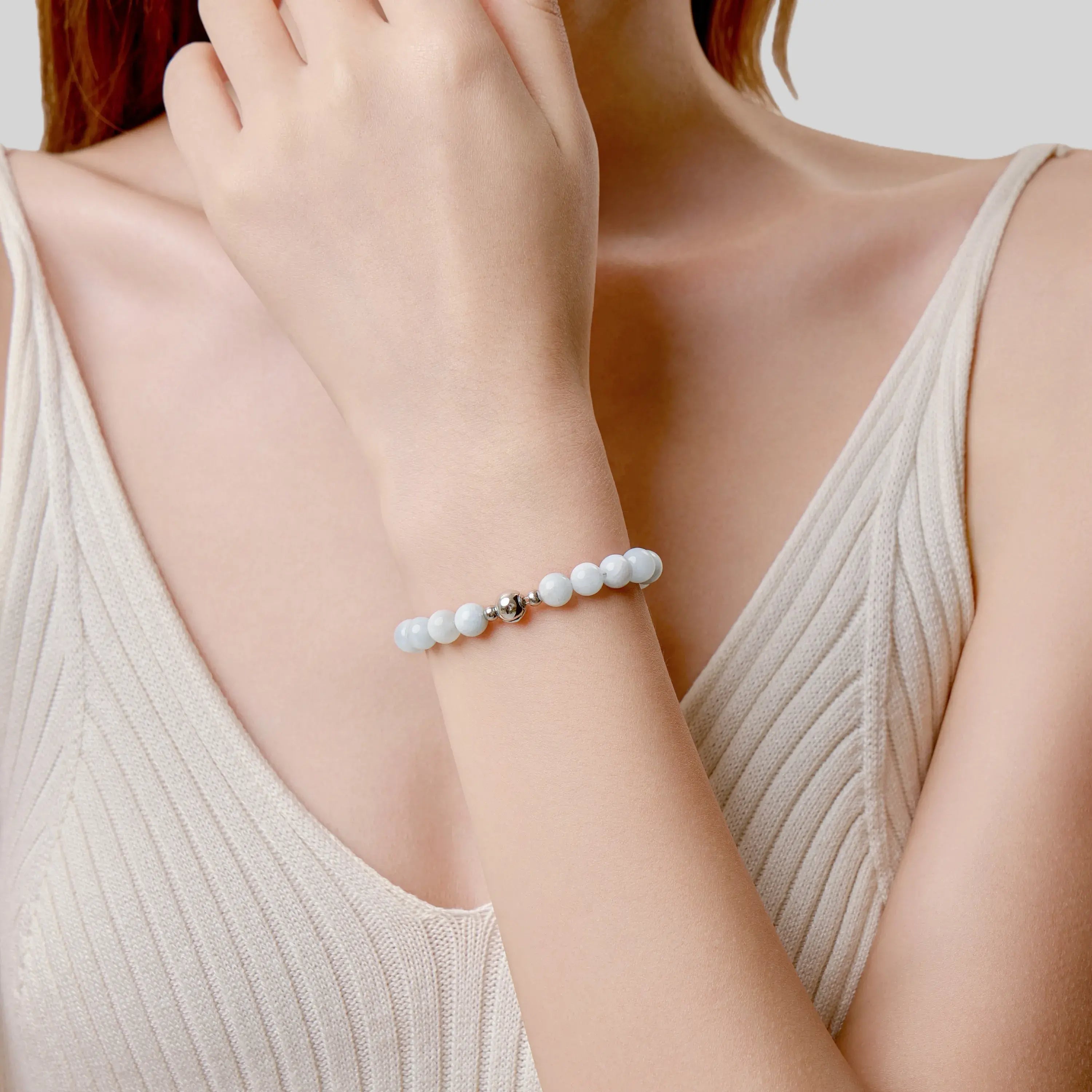 Gradient Aquamarine Magnetic Clasp Bracelet