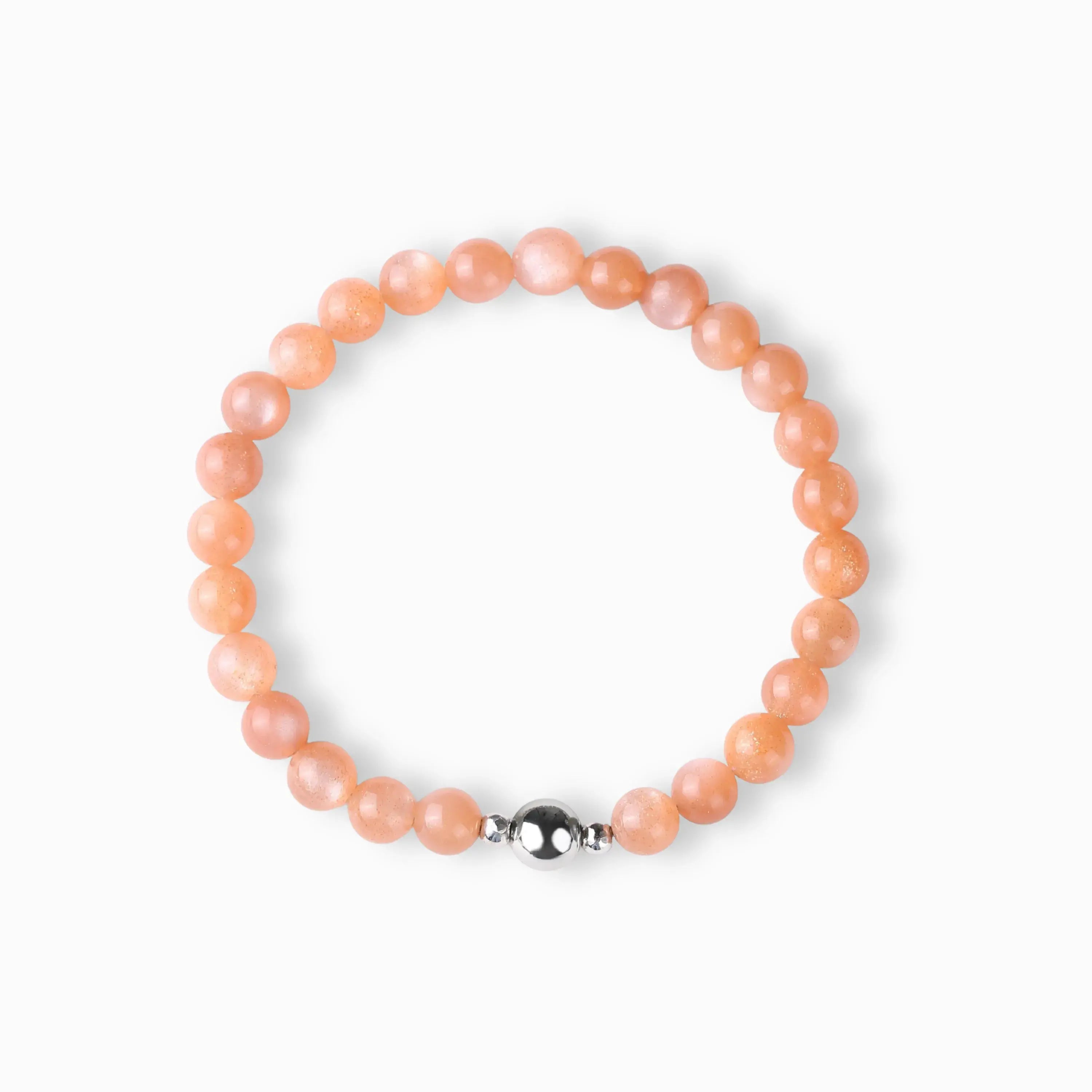 Awakendust Orange Moonstone Magnetic Clasp Bracelet