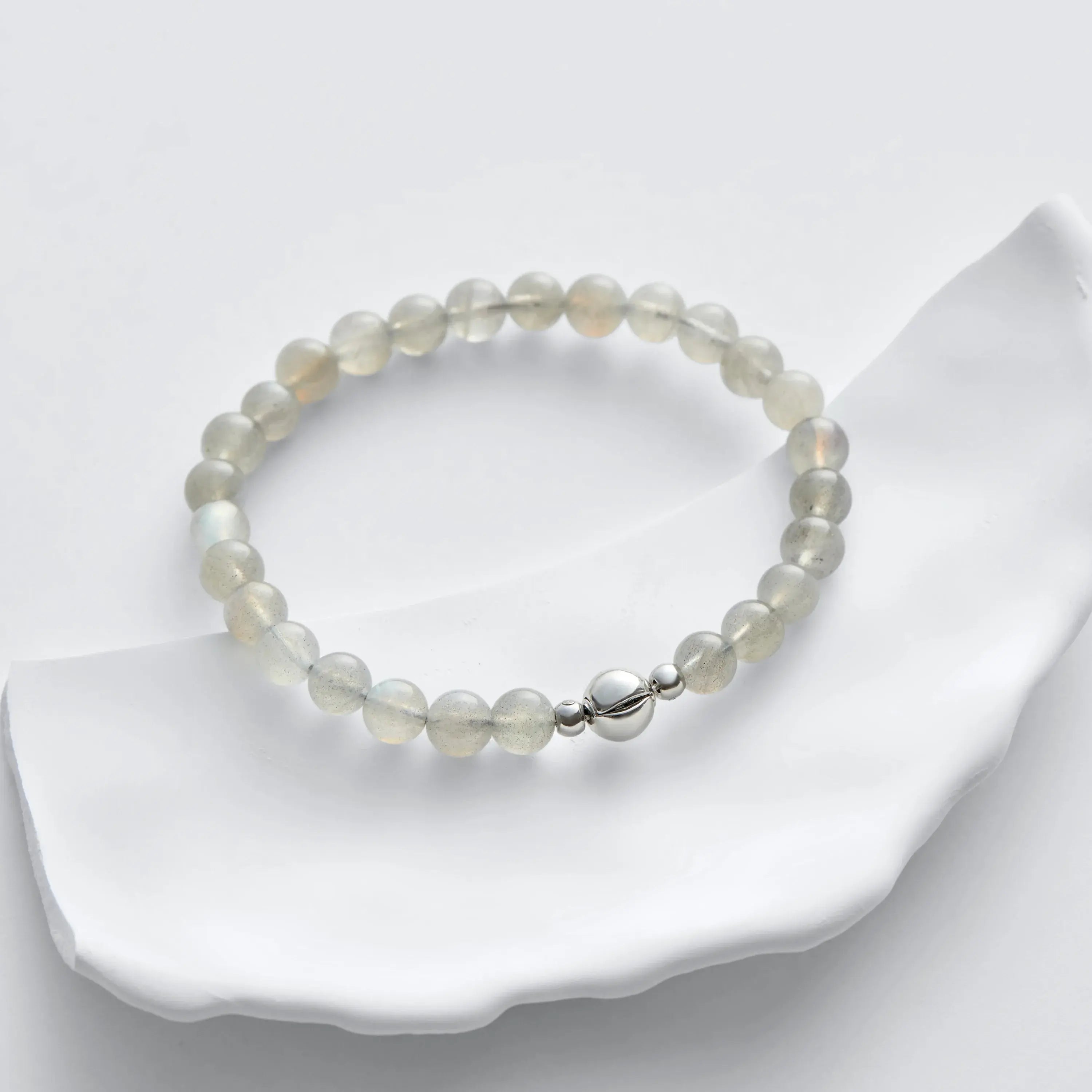 Awakendust Gray Moonstone Magnetic Clasp Bracelet