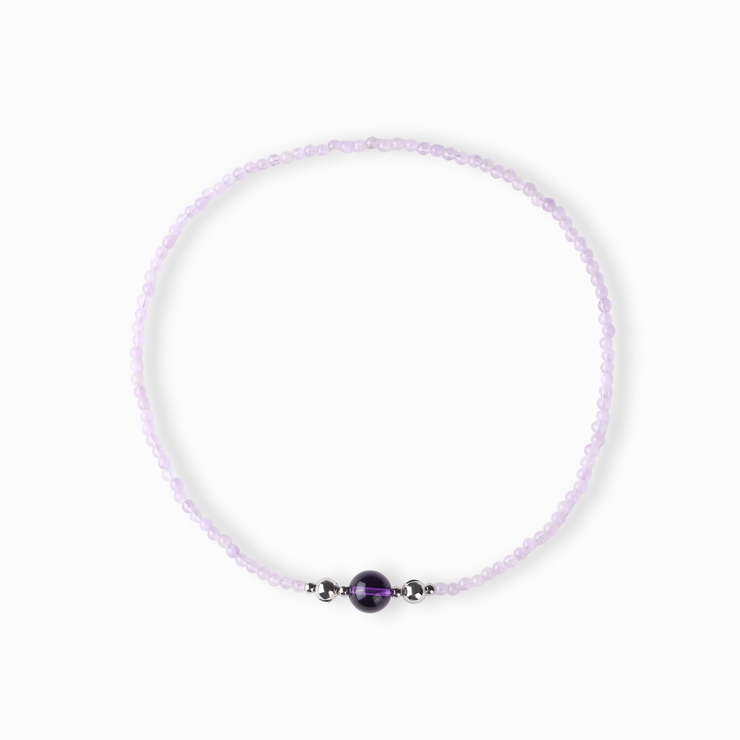 Lavender Amethyst Magnetic Clasp Necklace Set