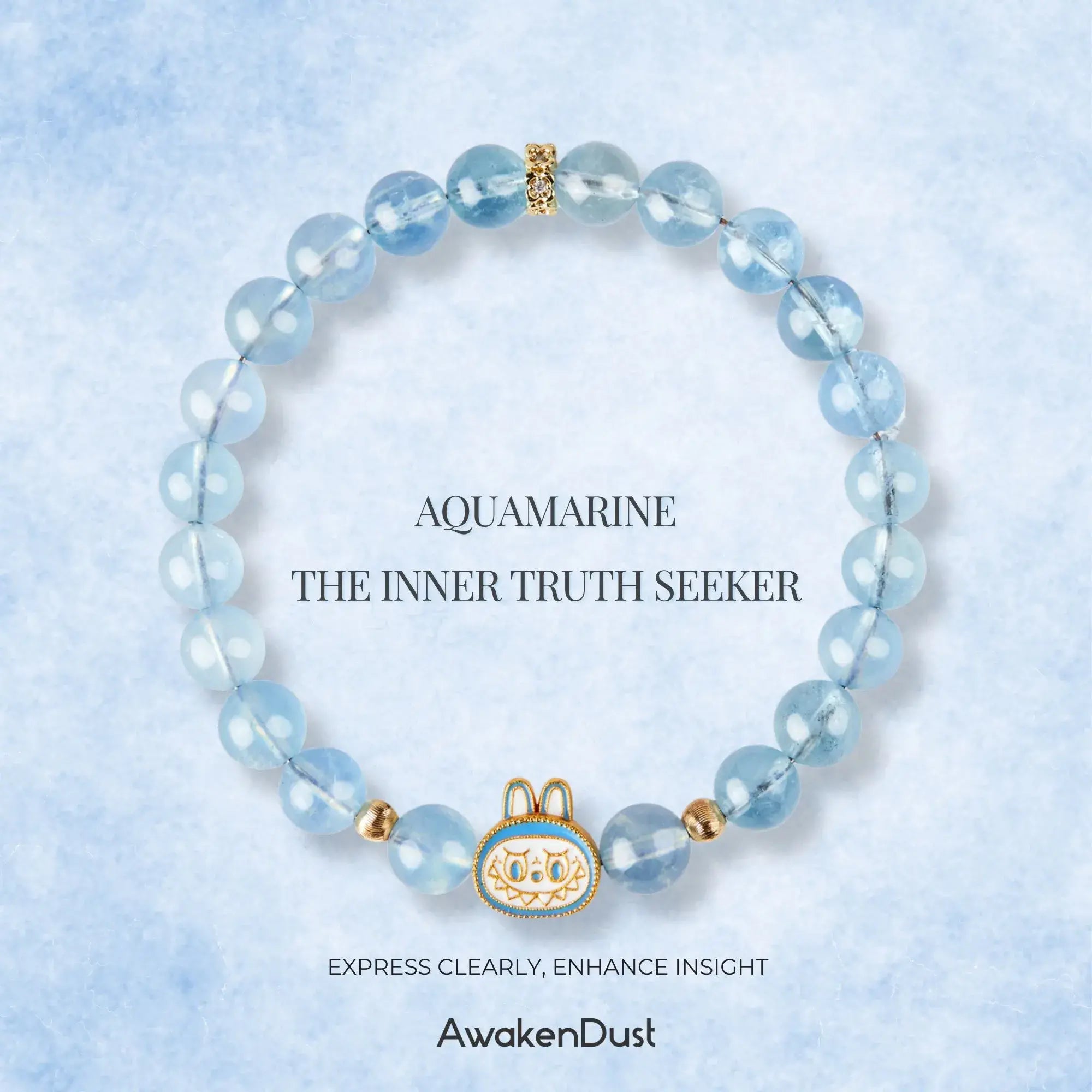 Labubu Aquamarine Bracelet – Sky Whisper