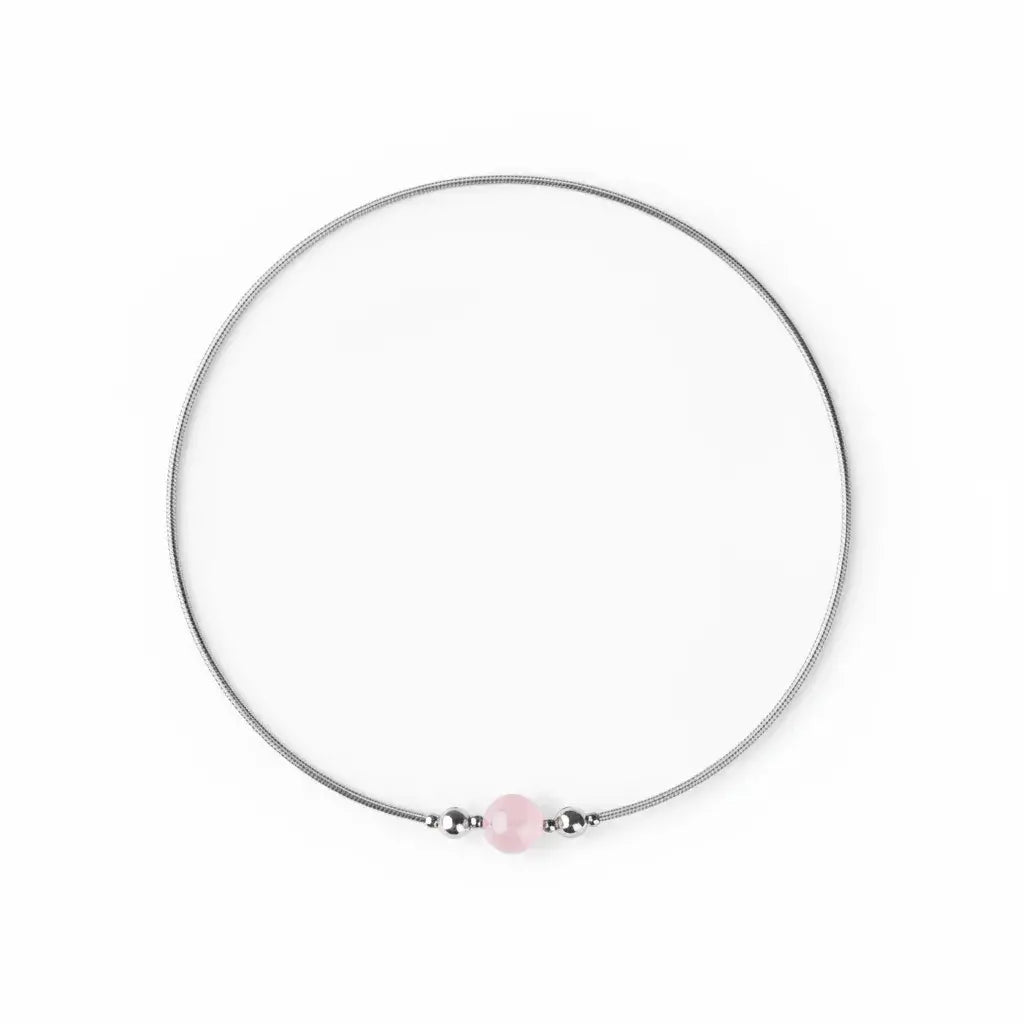 Crystal Pendant Magnetic Titanium Steel Snake Bone Chain