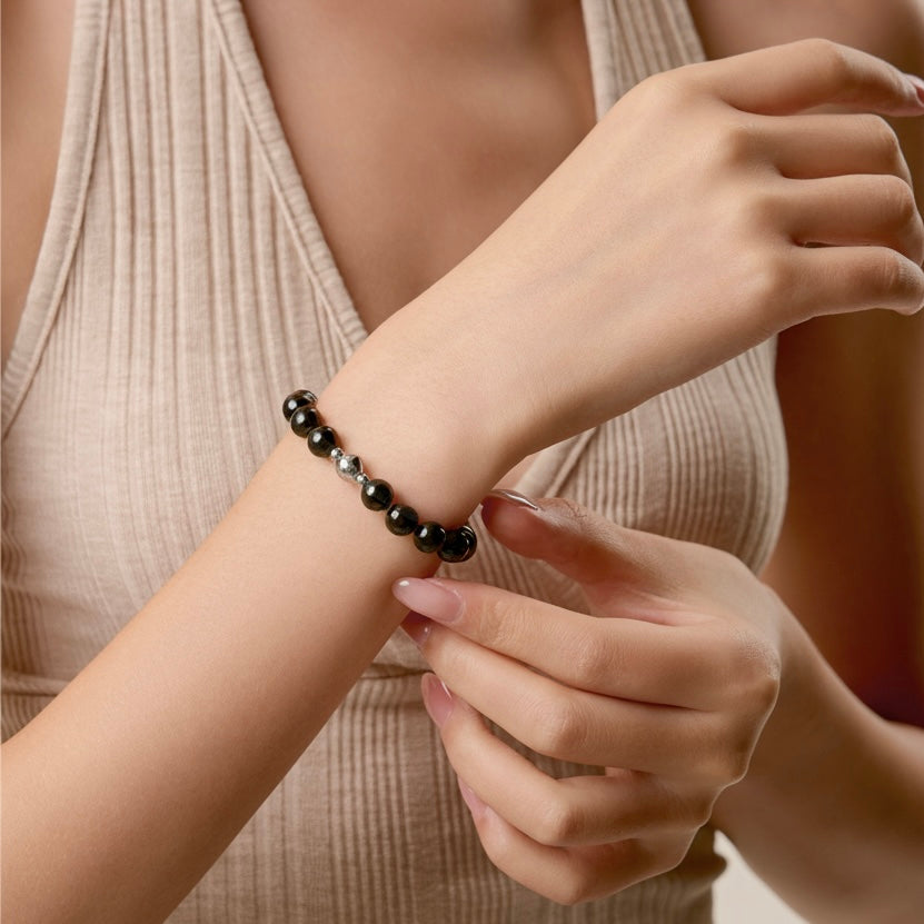 Black Obsidian Magnetic Clasp Bracelet