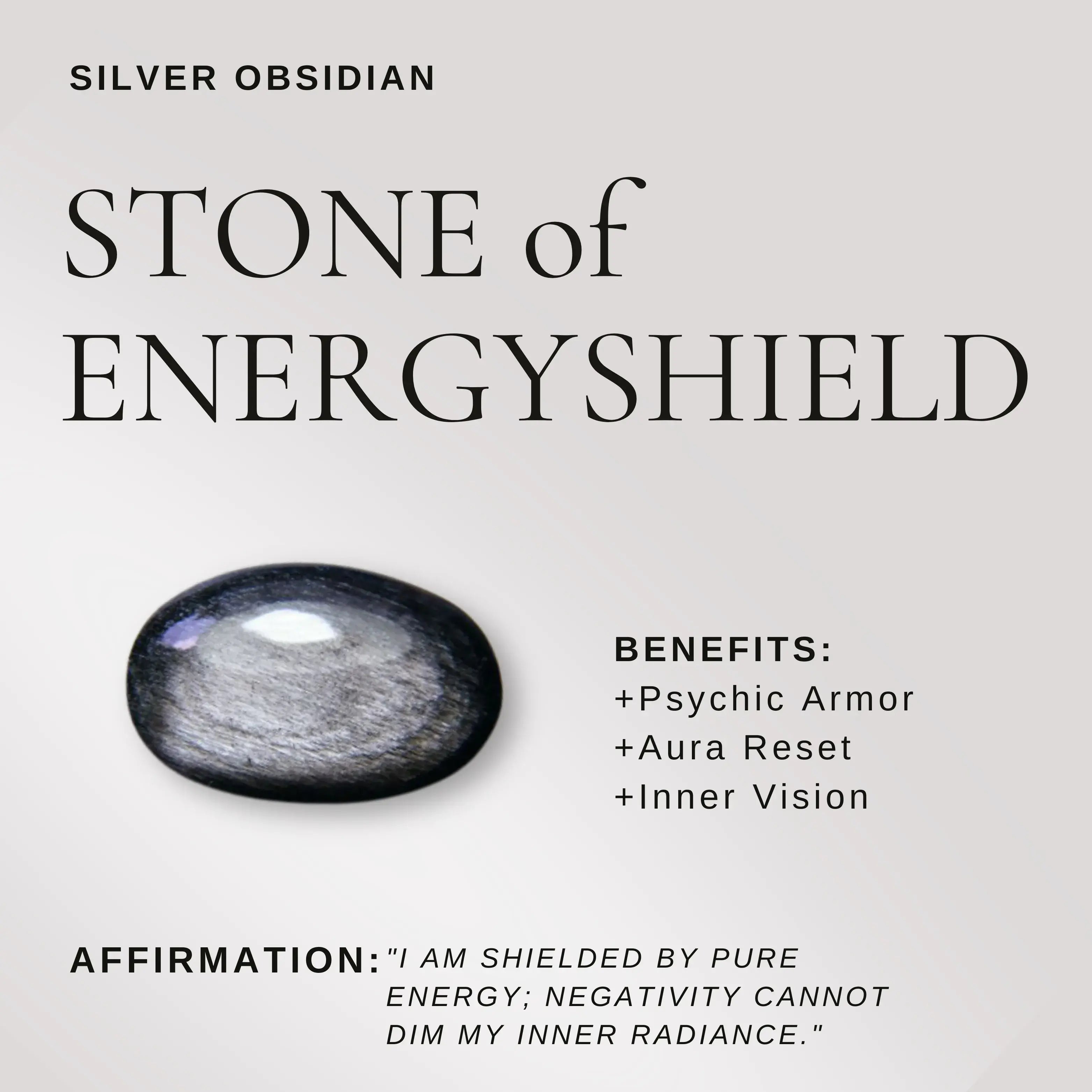 Silver Obsidian Magnetic Pendant