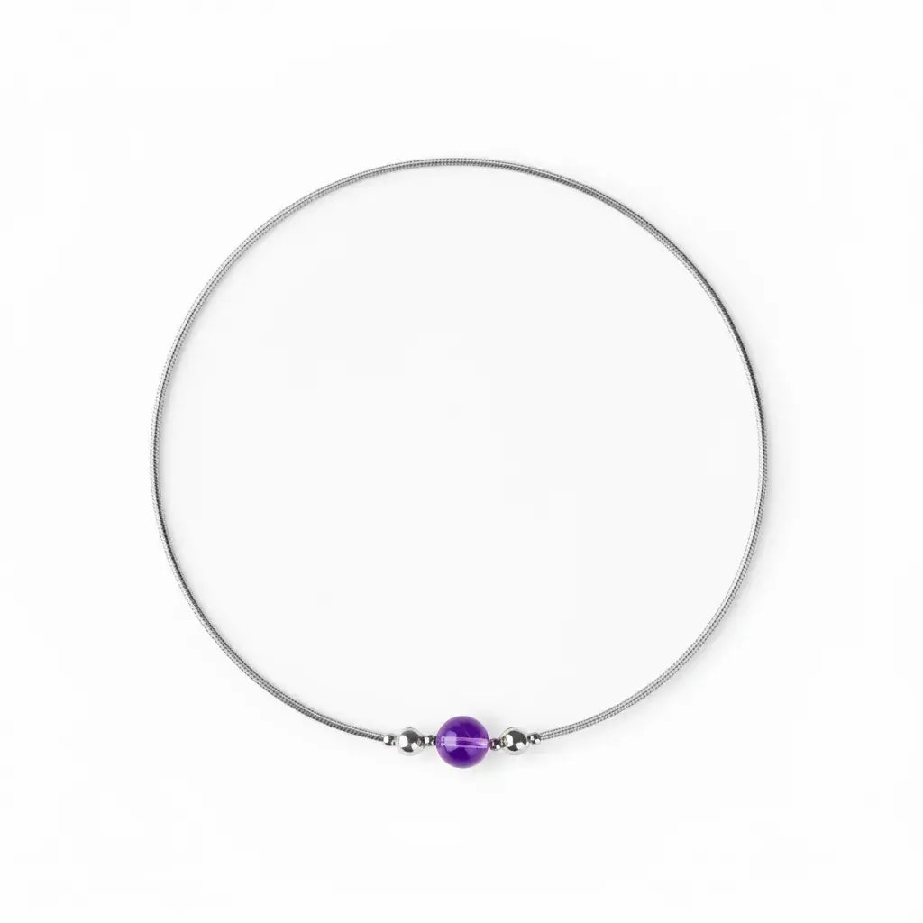 Crystal Pendant Magnetic Titanium Steel Snake Bone Chain