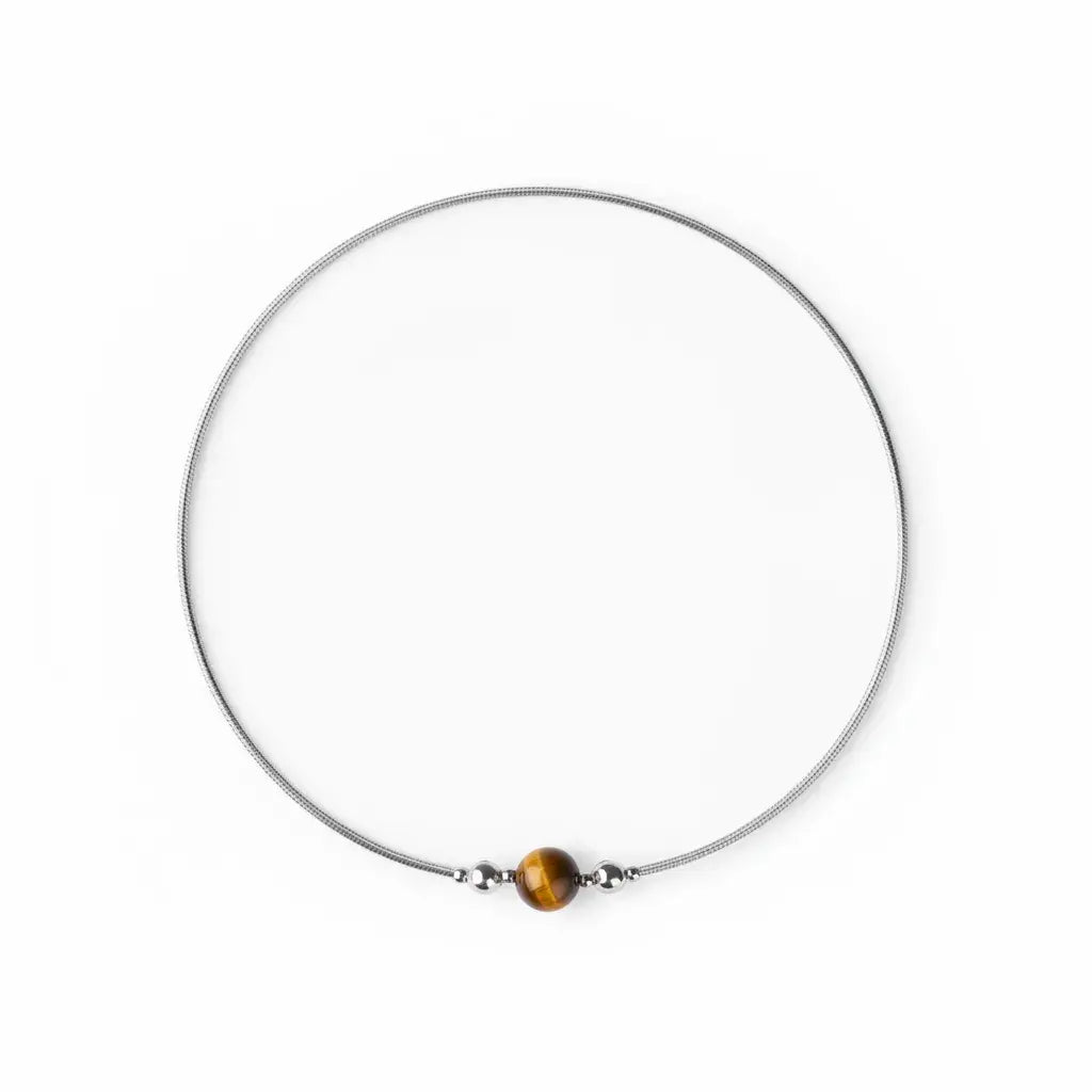 Crystal Pendant Magnetic Titanium Steel Snake Bone Chain