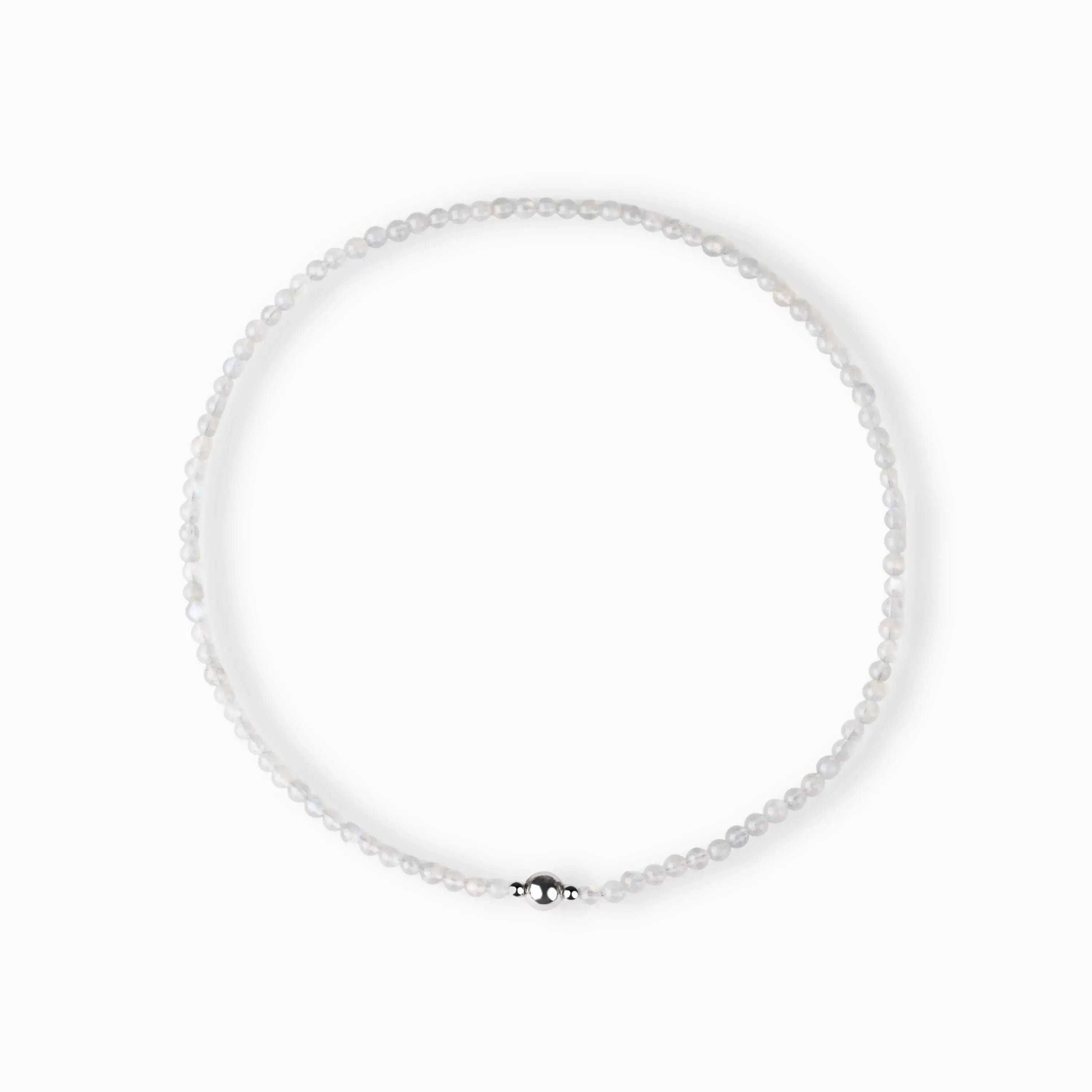 Gray Moonstone Magnetic Clasp Necklace
