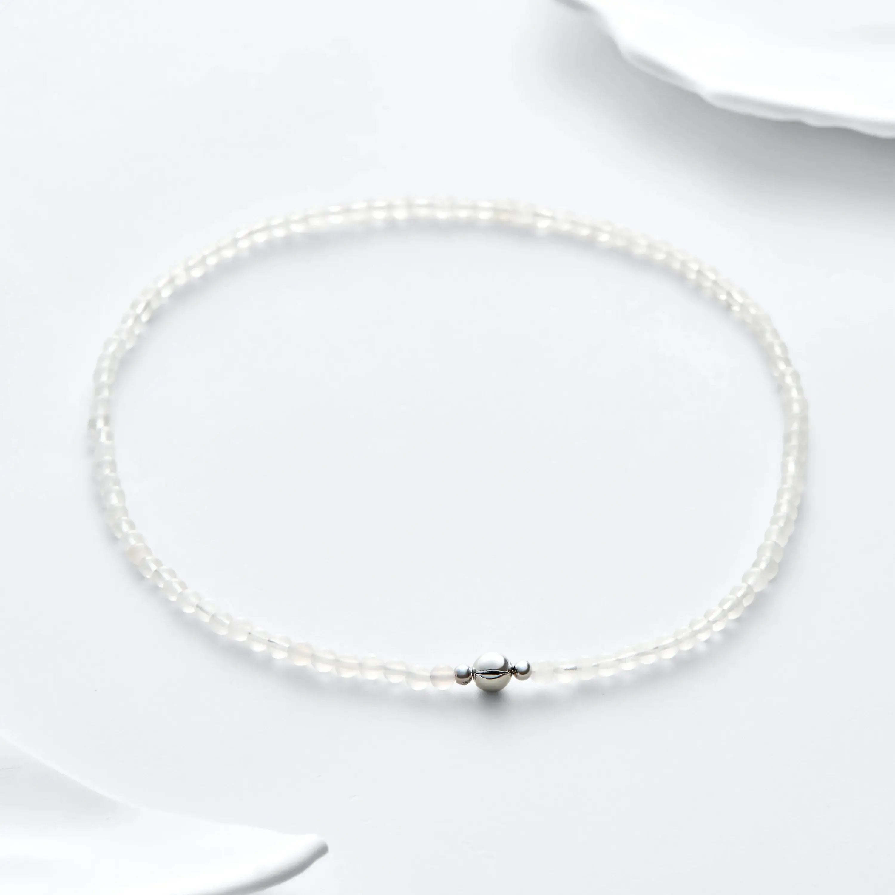 White Jade Magnetic Clasp Necklace