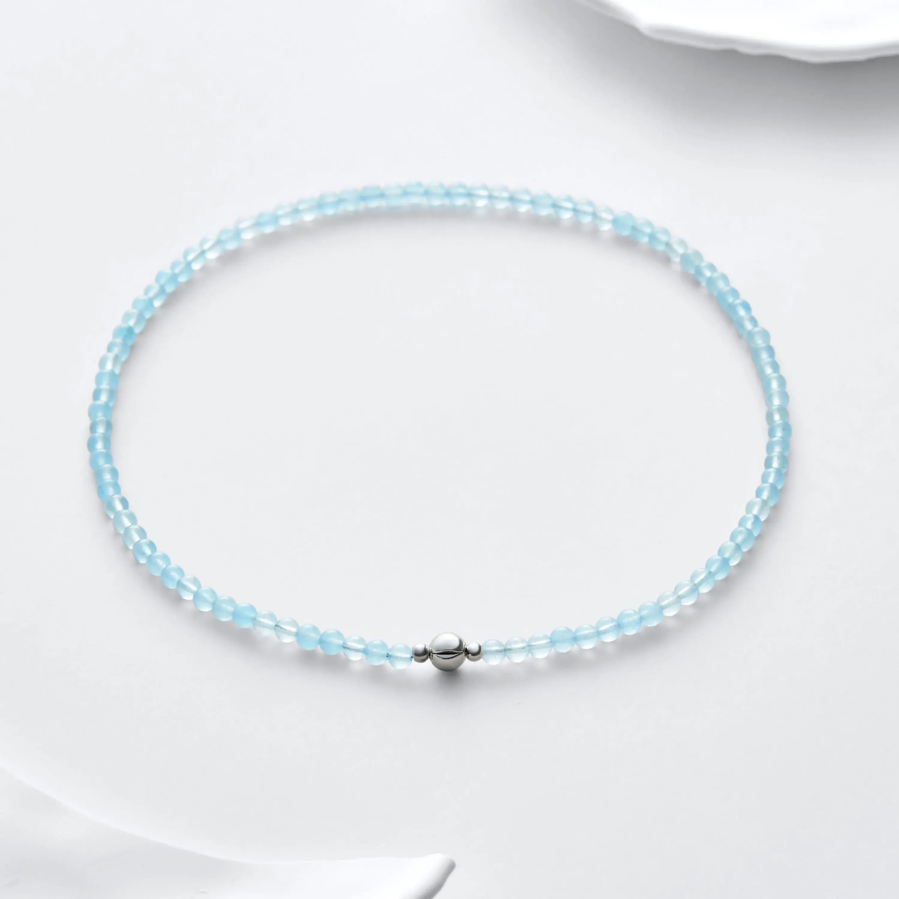 Aquamarine Magnetic Clasp Necklace