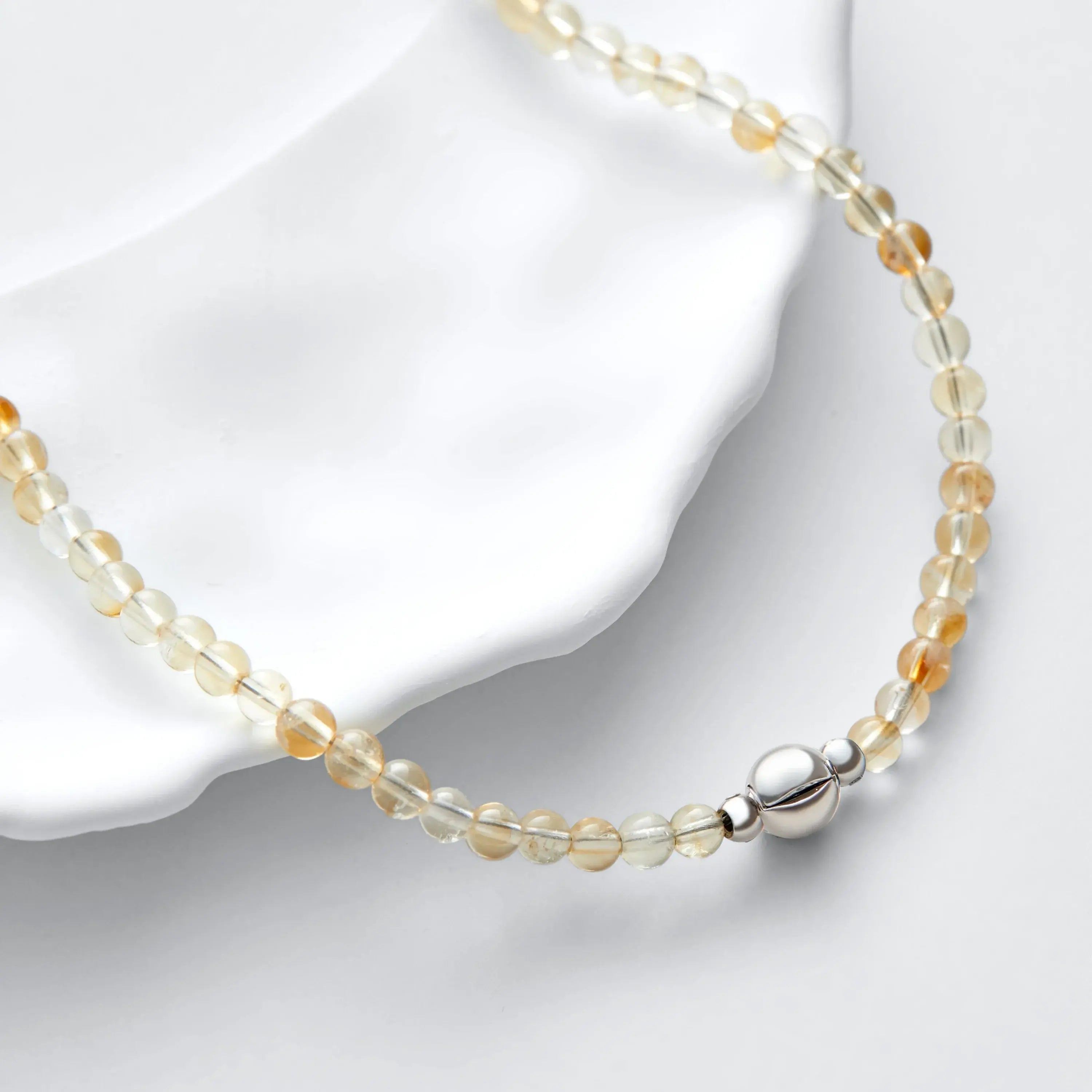 Yellow Topaz Magnetic Clasp Necklace
