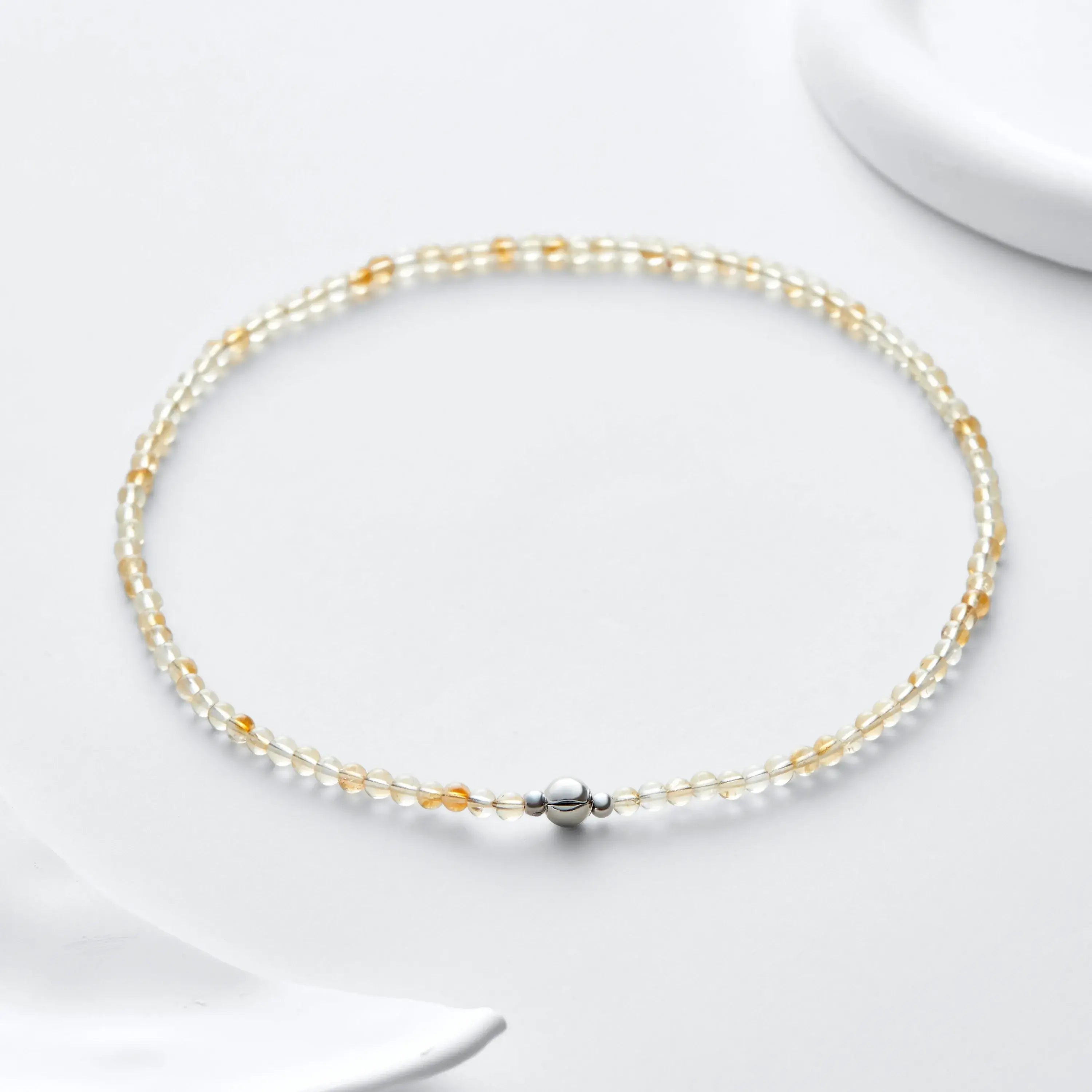 Yellow Topaz Magnetic Clasp Necklace
