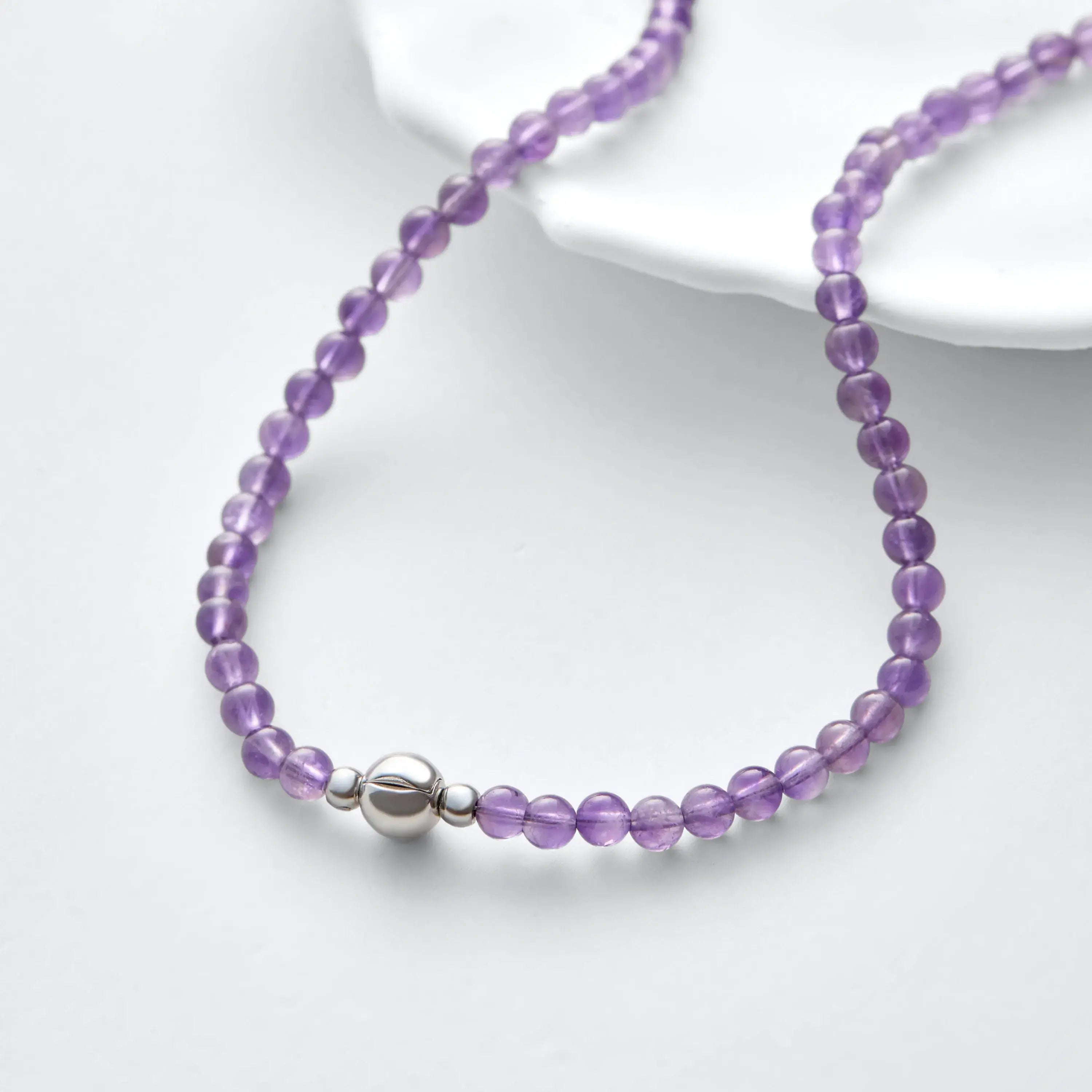 Amethyst Magnetic Clasp Necklace