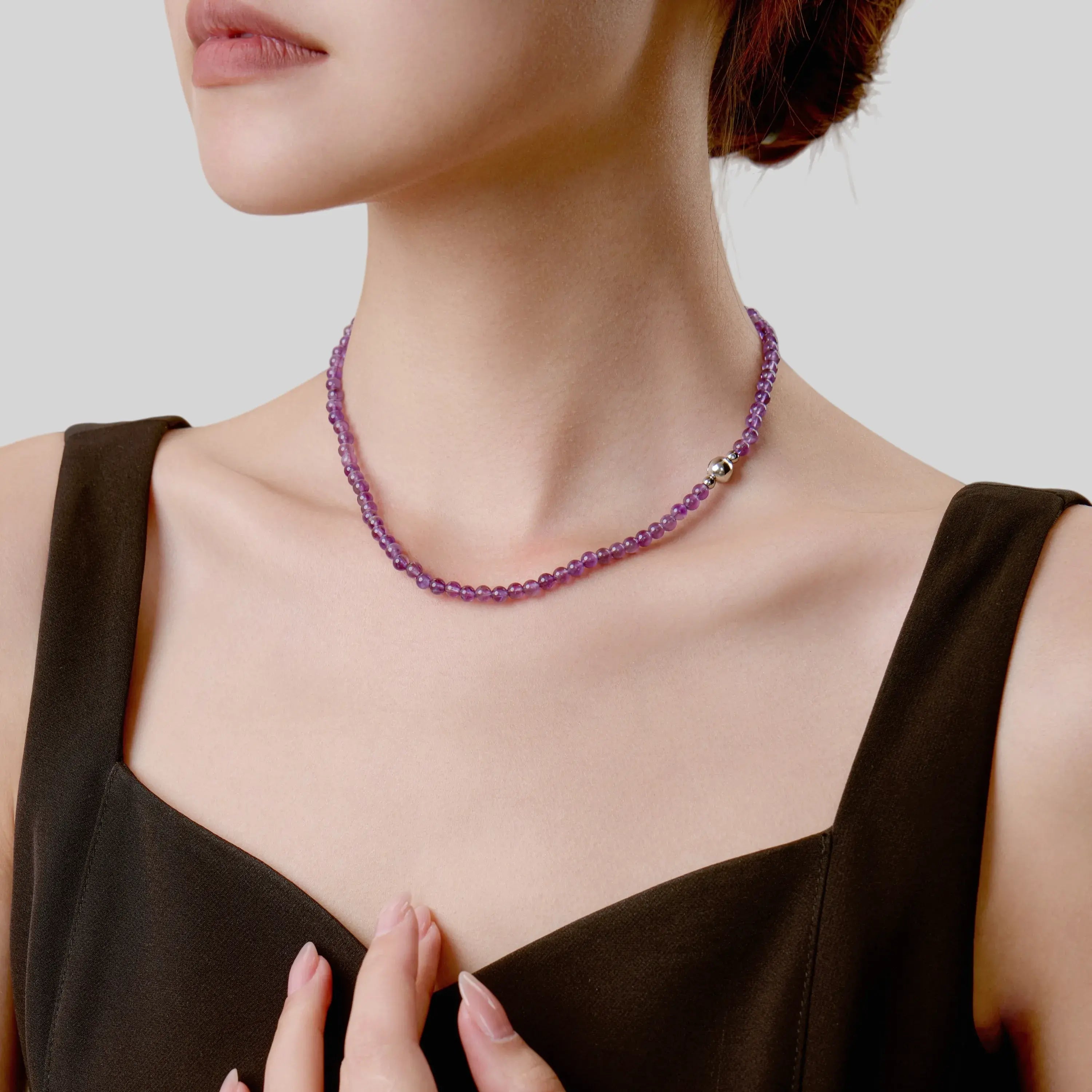 Amethyst Magnetic Clasp Necklace