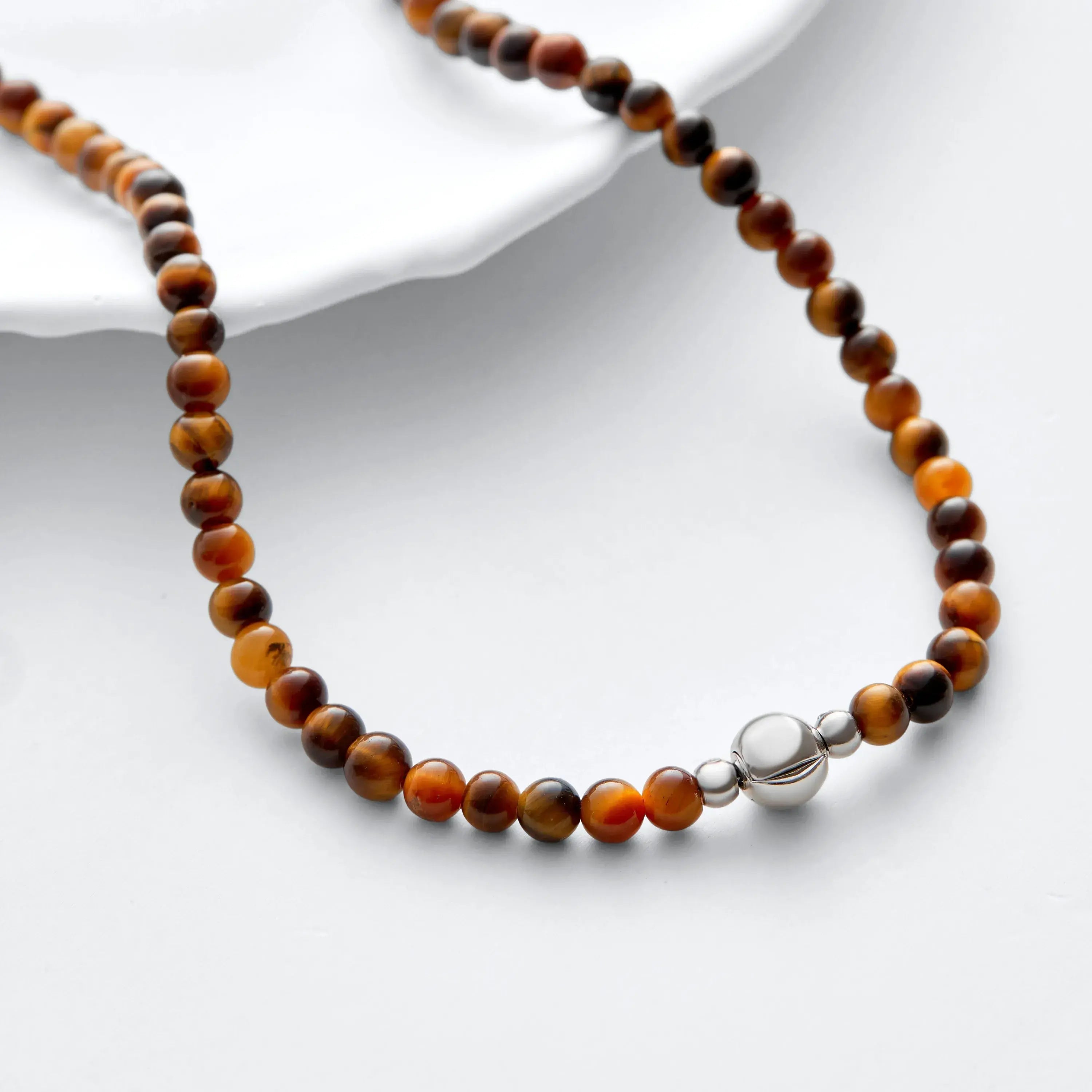 Tiger's Eye Magnetic Clasp Necklace