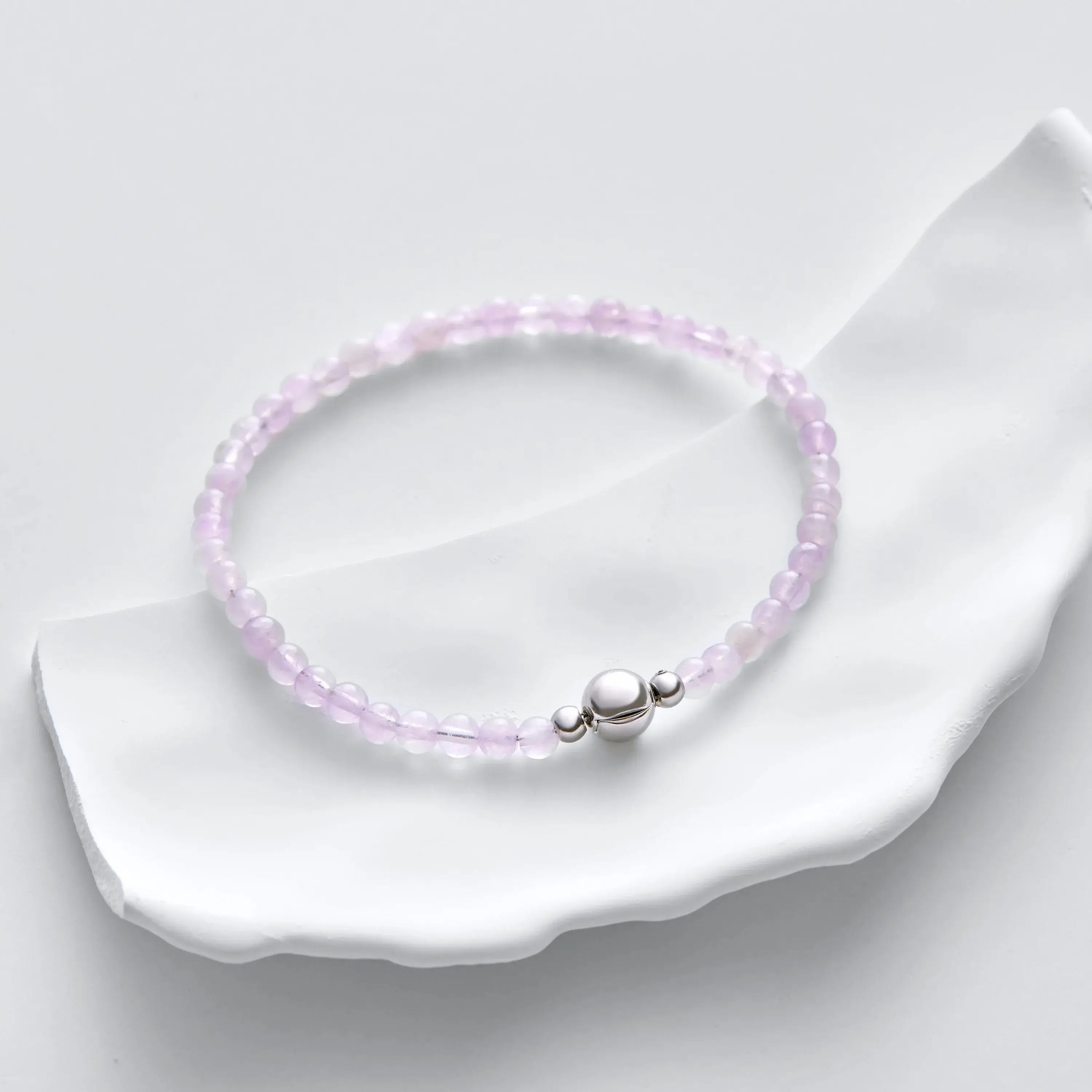 Lavender Amethyst Magnetic Clasp Bracelet