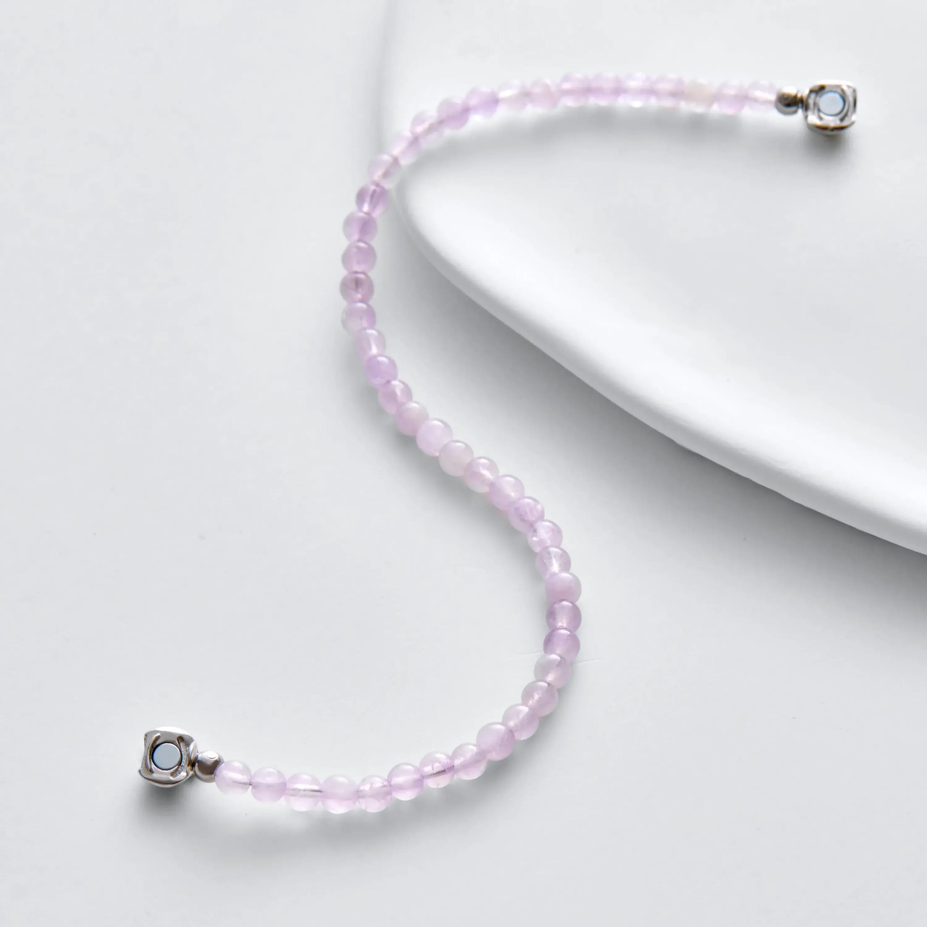 Lavender Amethyst Magnetic Clasp Bracelet