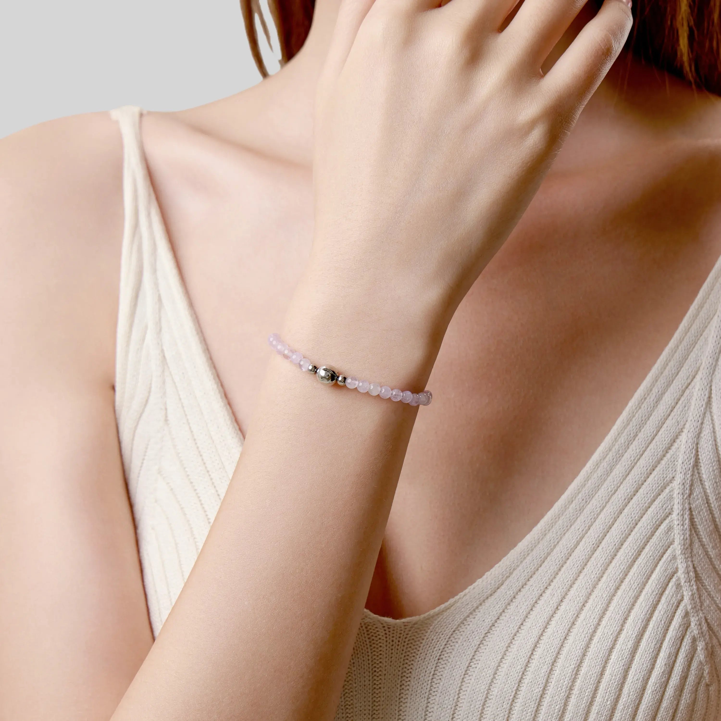 Lavender Amethyst Magnetic Clasp Bracelet