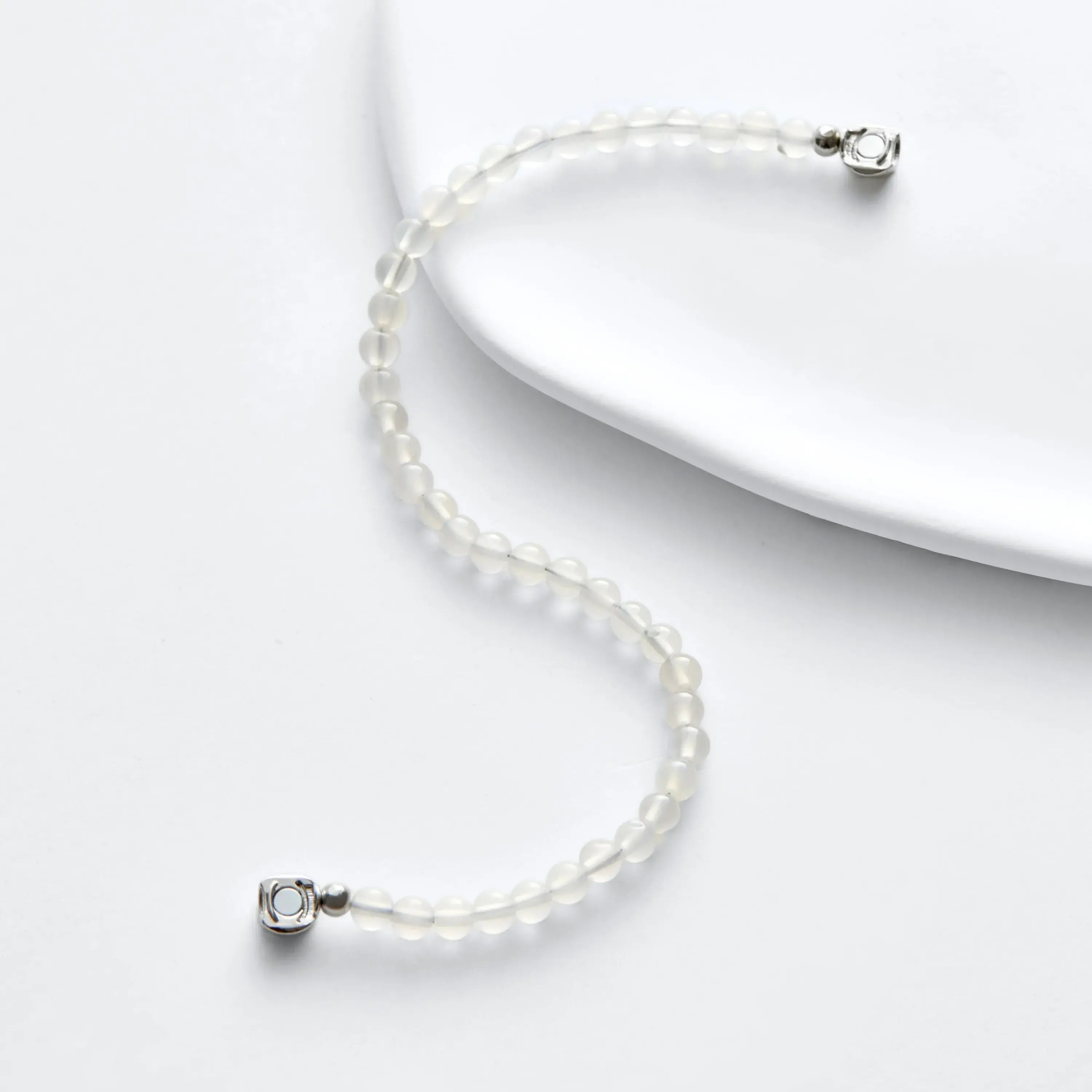 White Jade Magnetic Clasp Bracelet