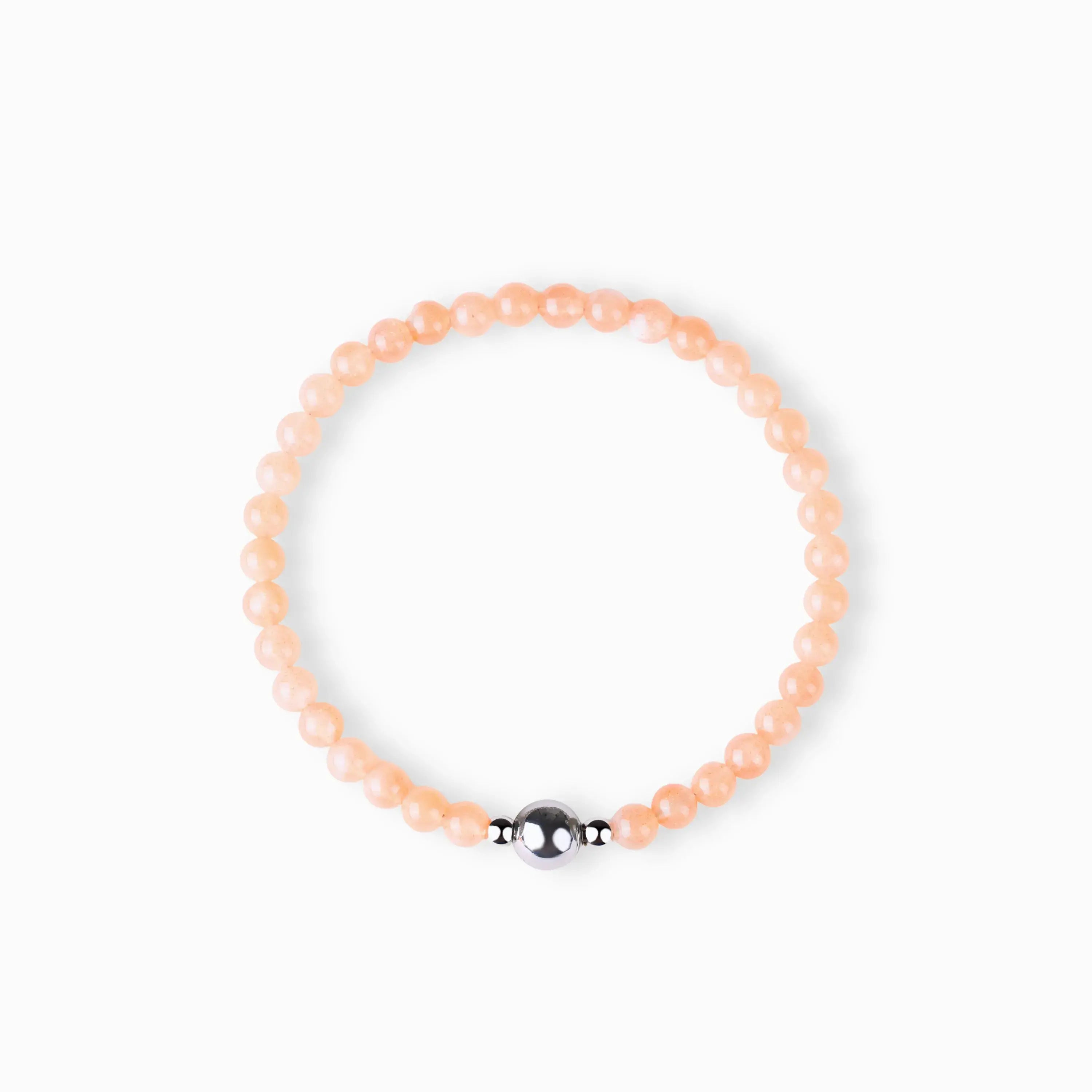 Orange Moonstone Magnetic Clasp Bracelet