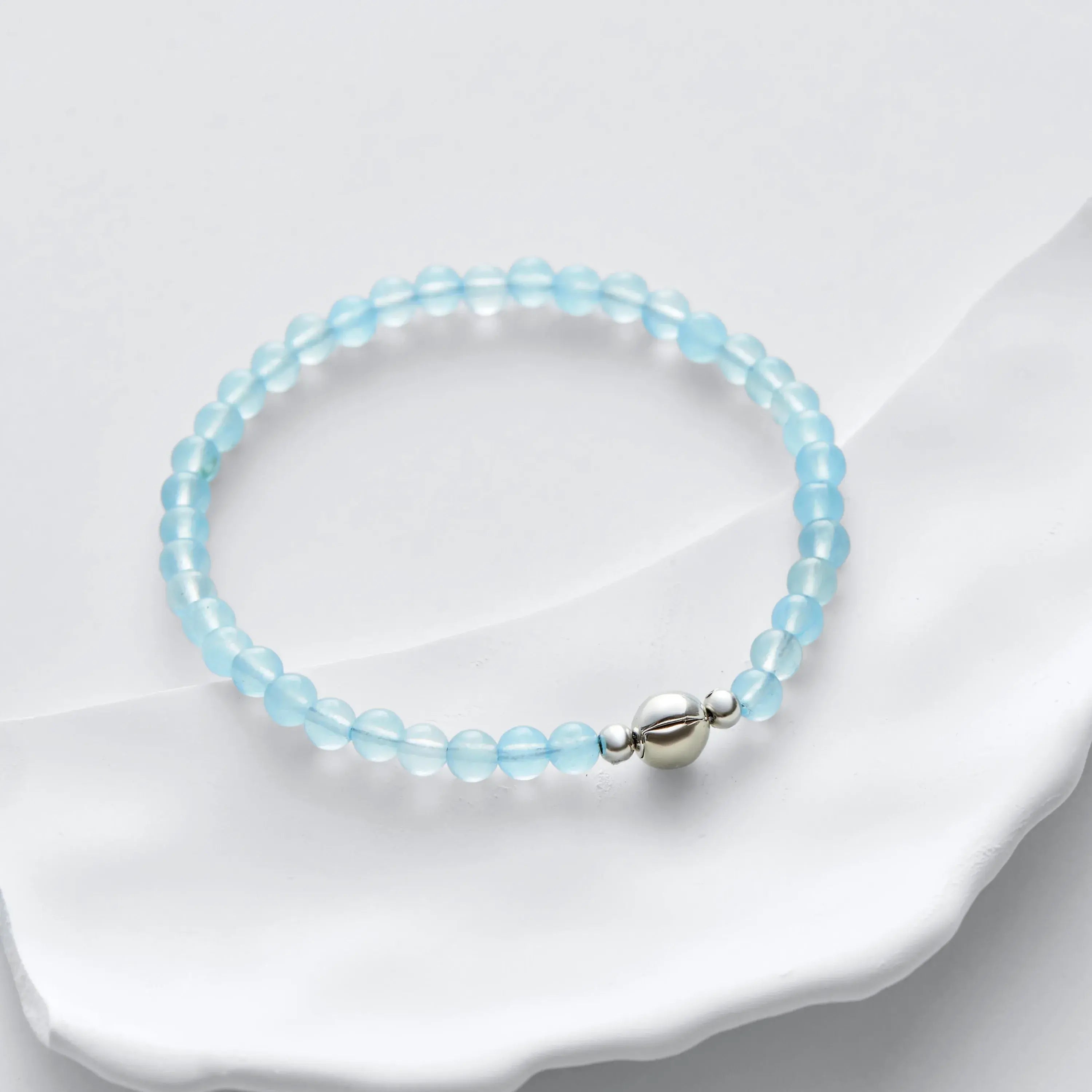 Aquamarine Magnetic Clasp Bracelet
