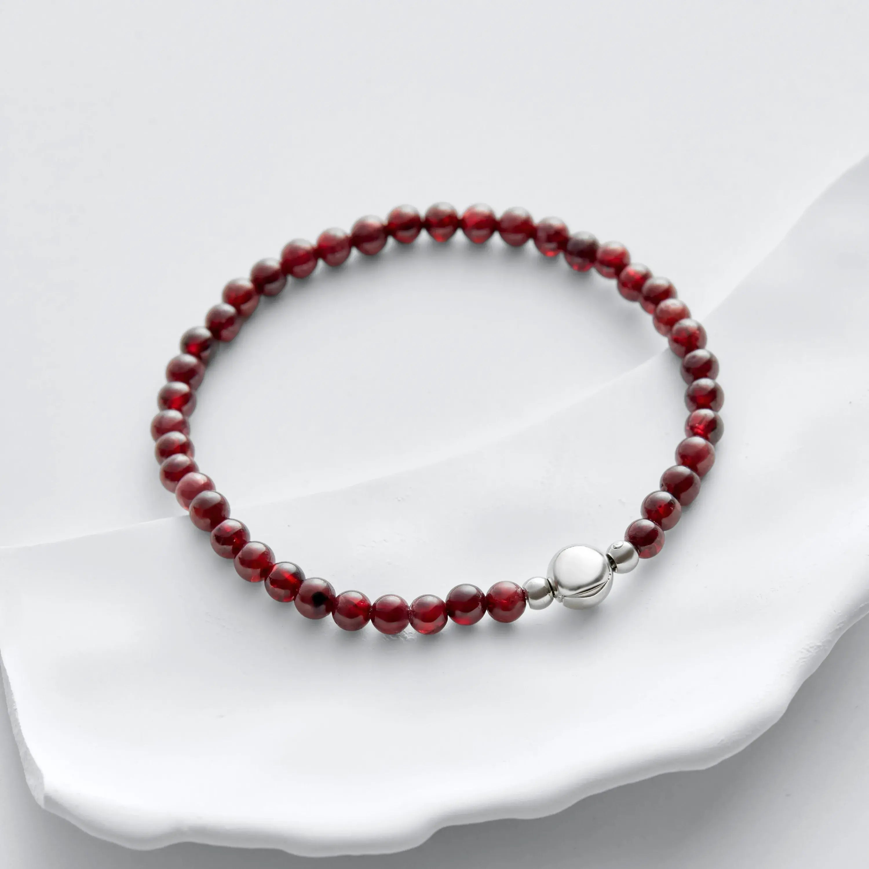 Garnet Magnetic Clasp Bracelet