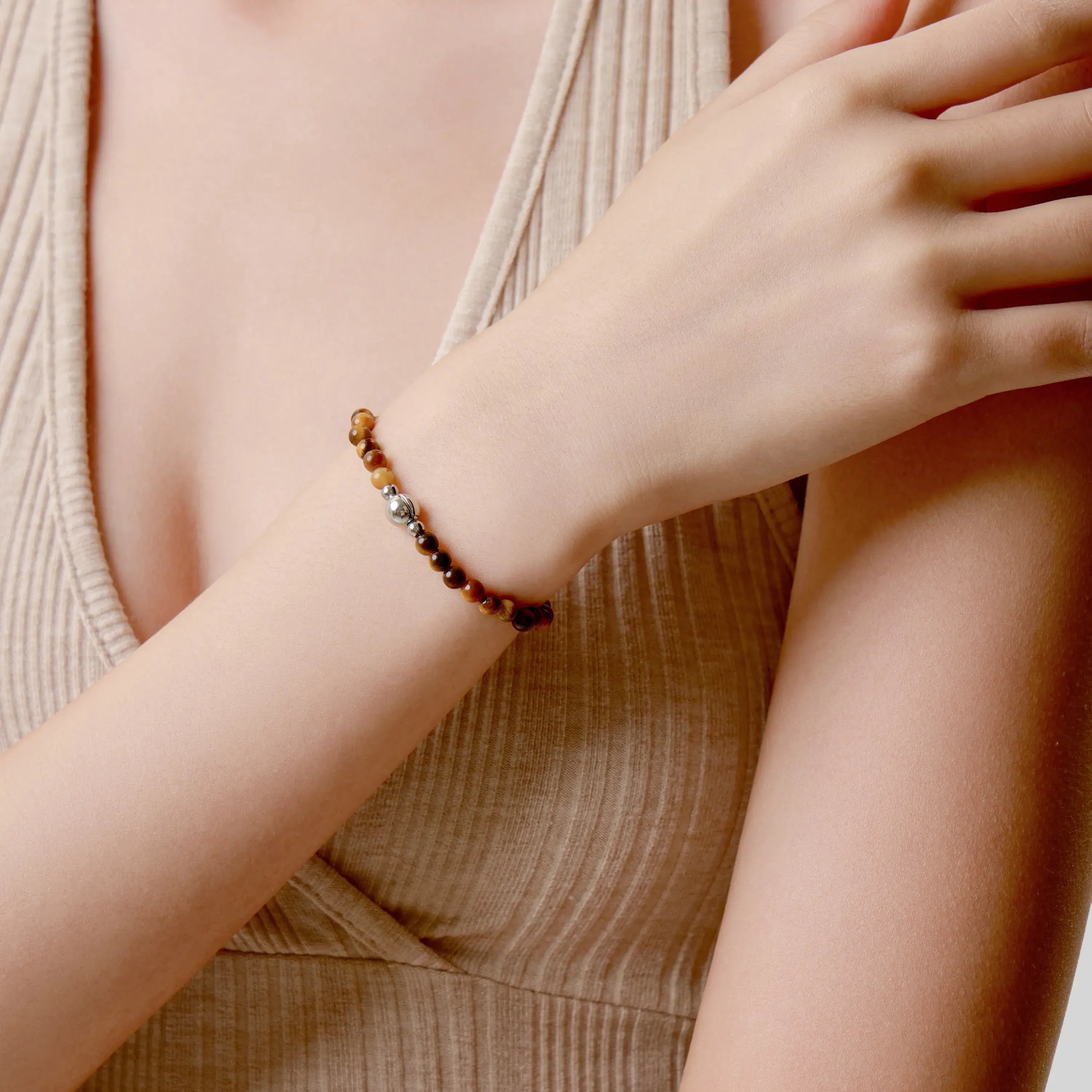 Tiger's Eye Magnetic Clasp Bracelet