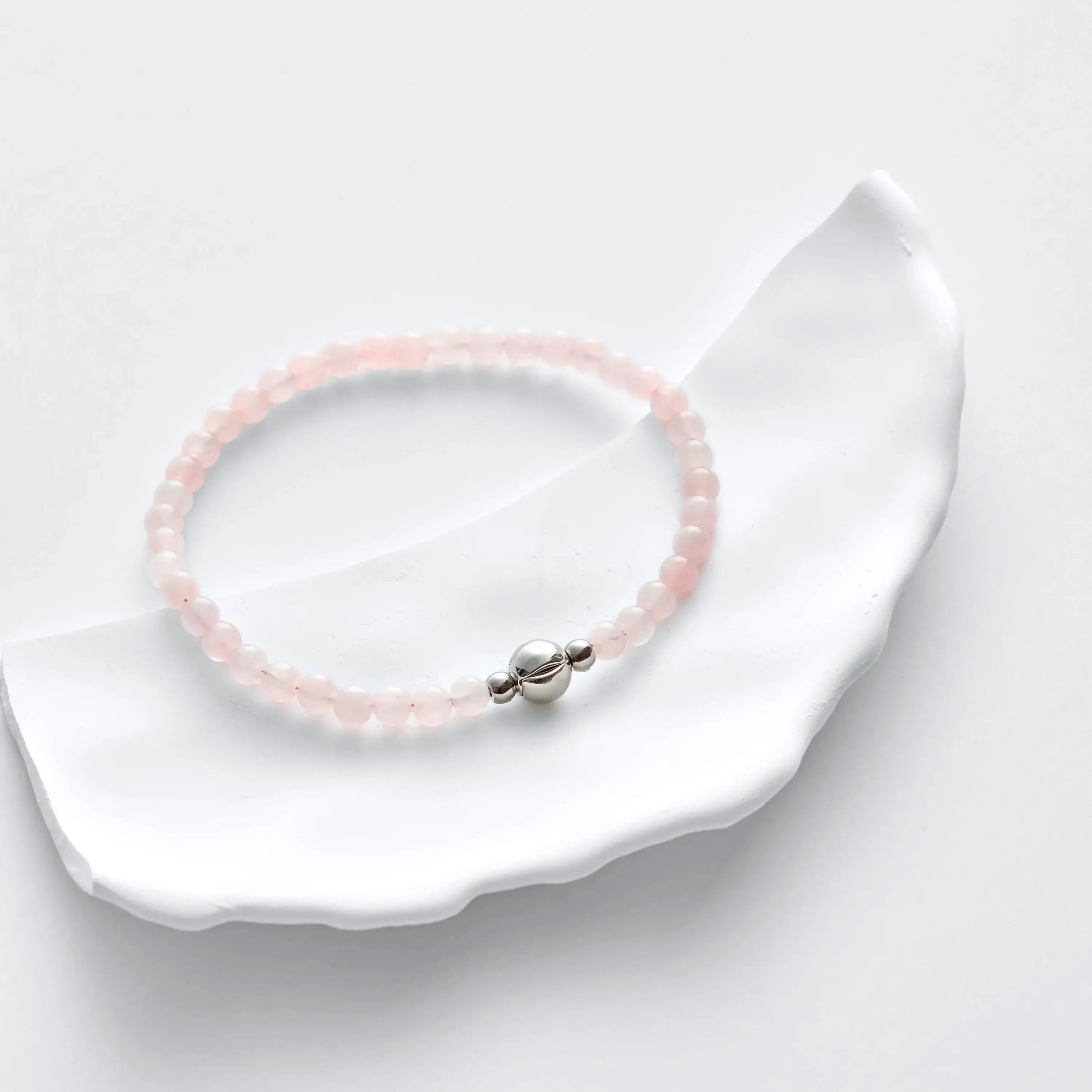 Rose Quartz Magnetic Clasp Bracelet
