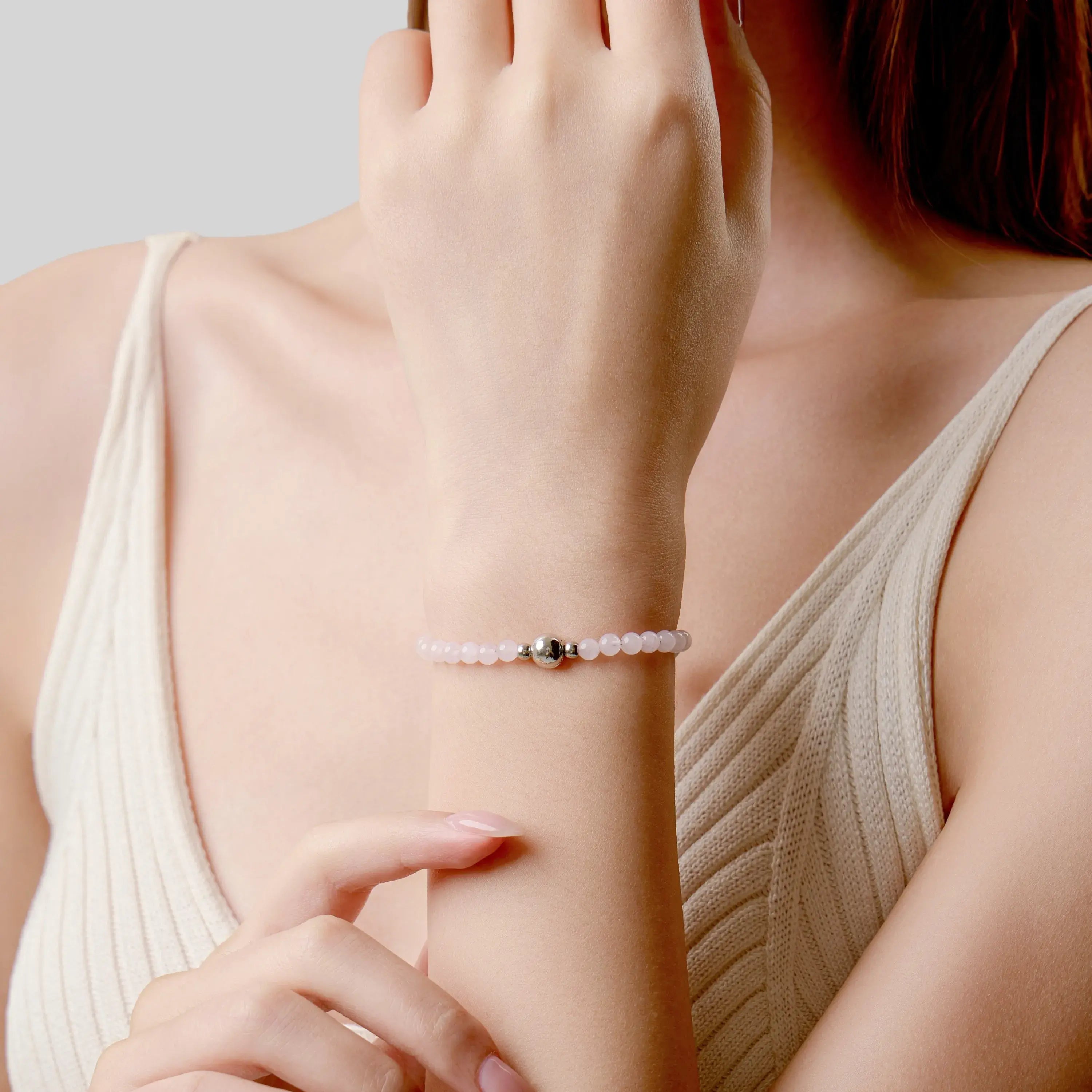 Rose Quartz Magnetic Clasp Bracelet