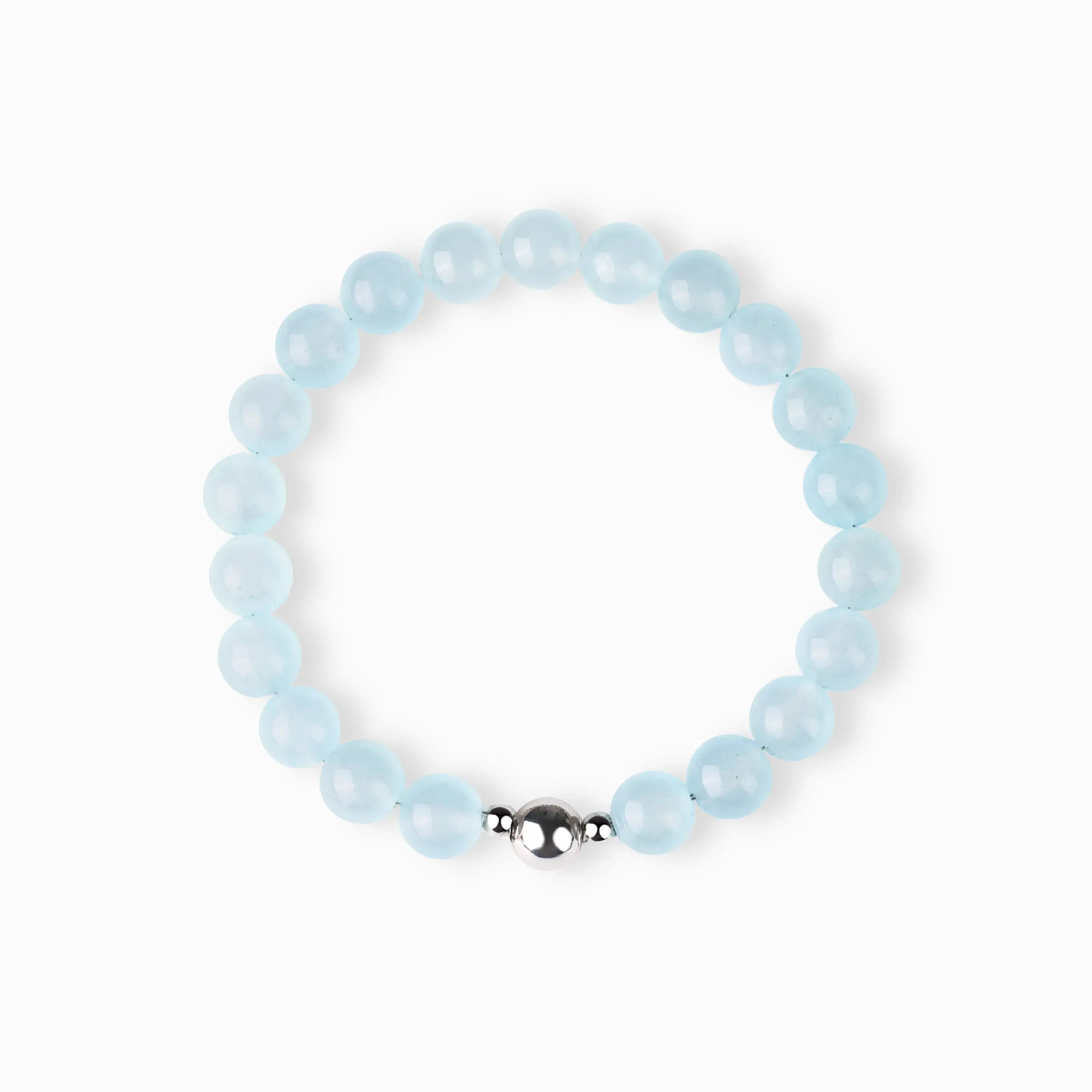 Light Blue Aquamarine Magnetic Clasp Bracelet