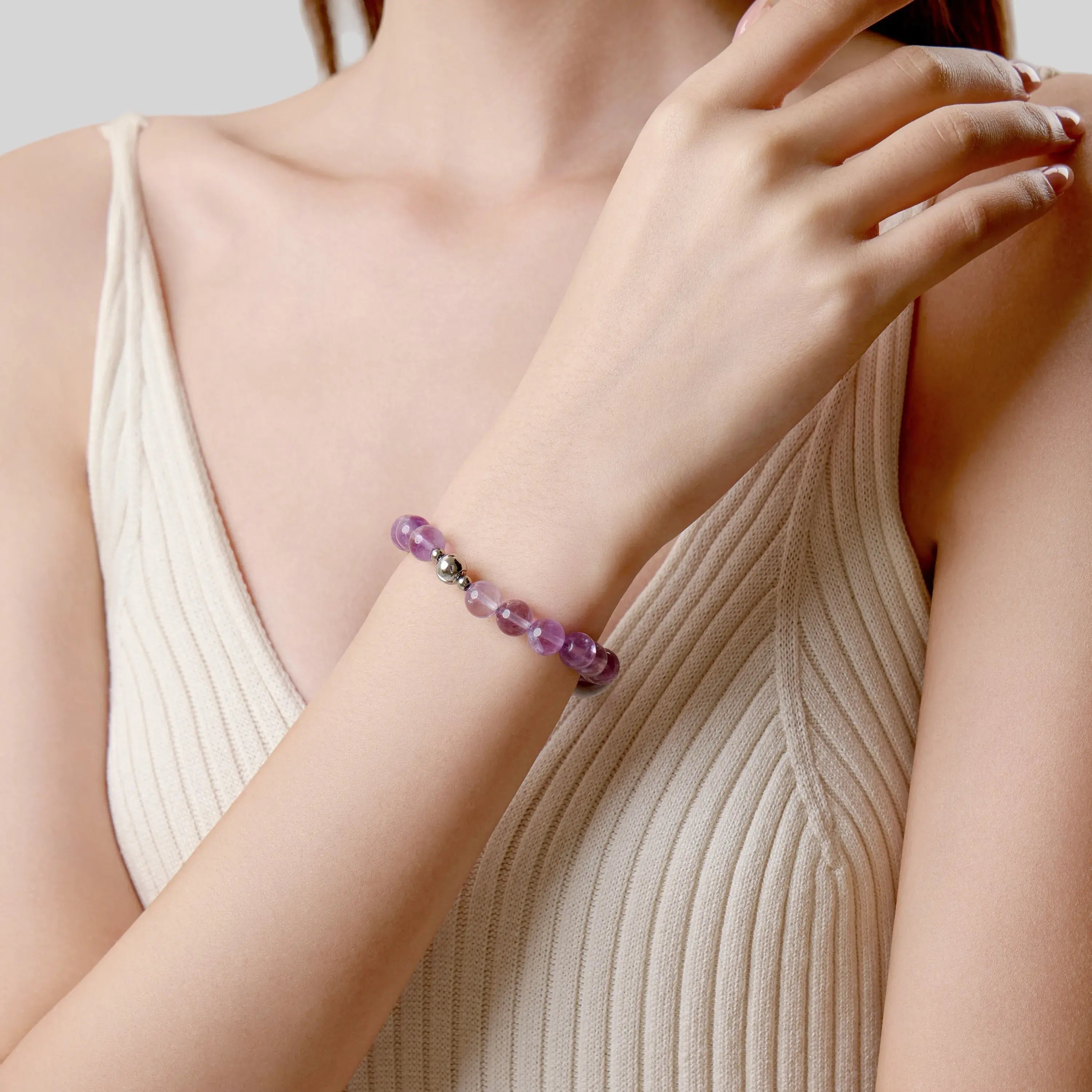 Light Amethyst Magnetic Clasp Bracelet