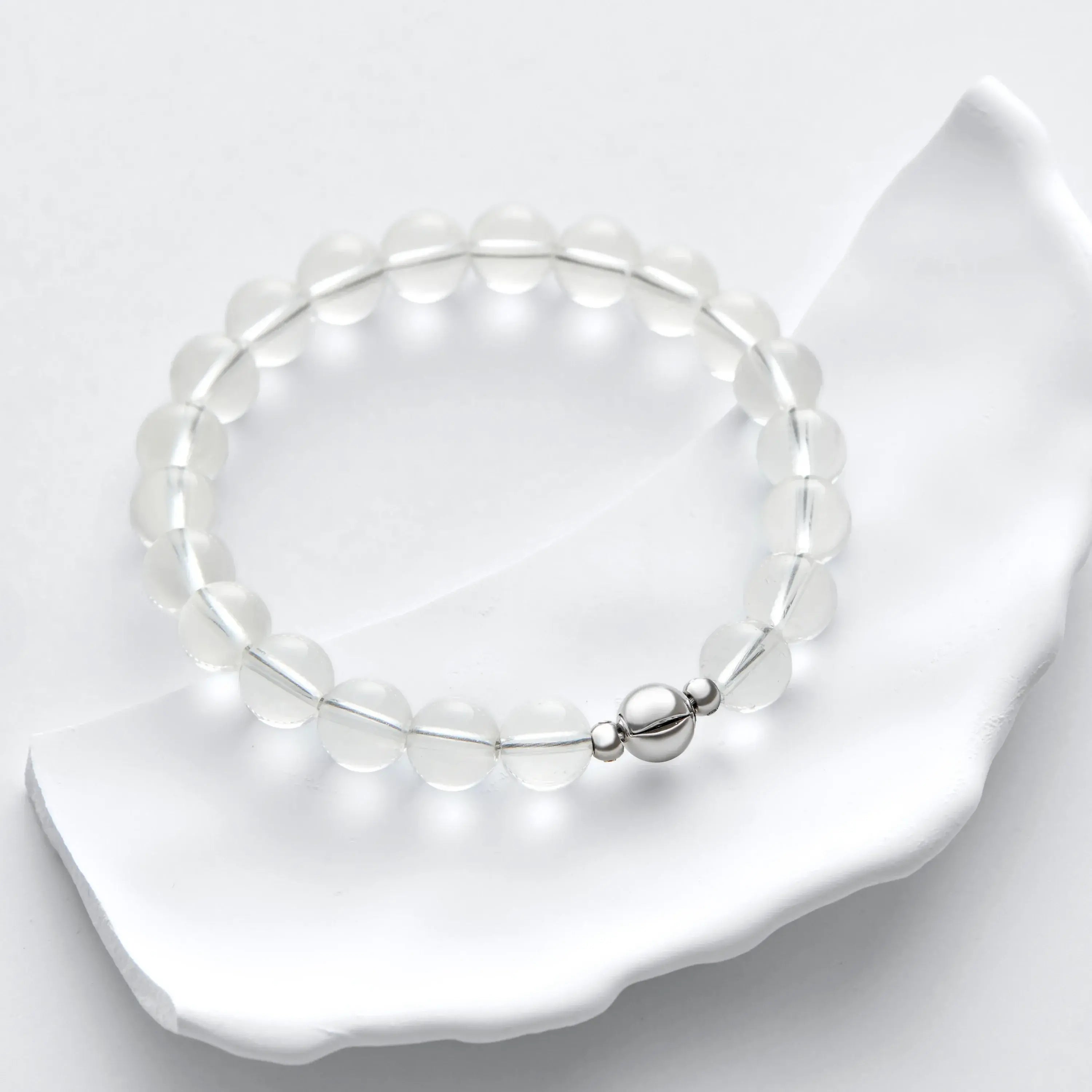 Clear Quartz Magnetic Clasp Bracelet