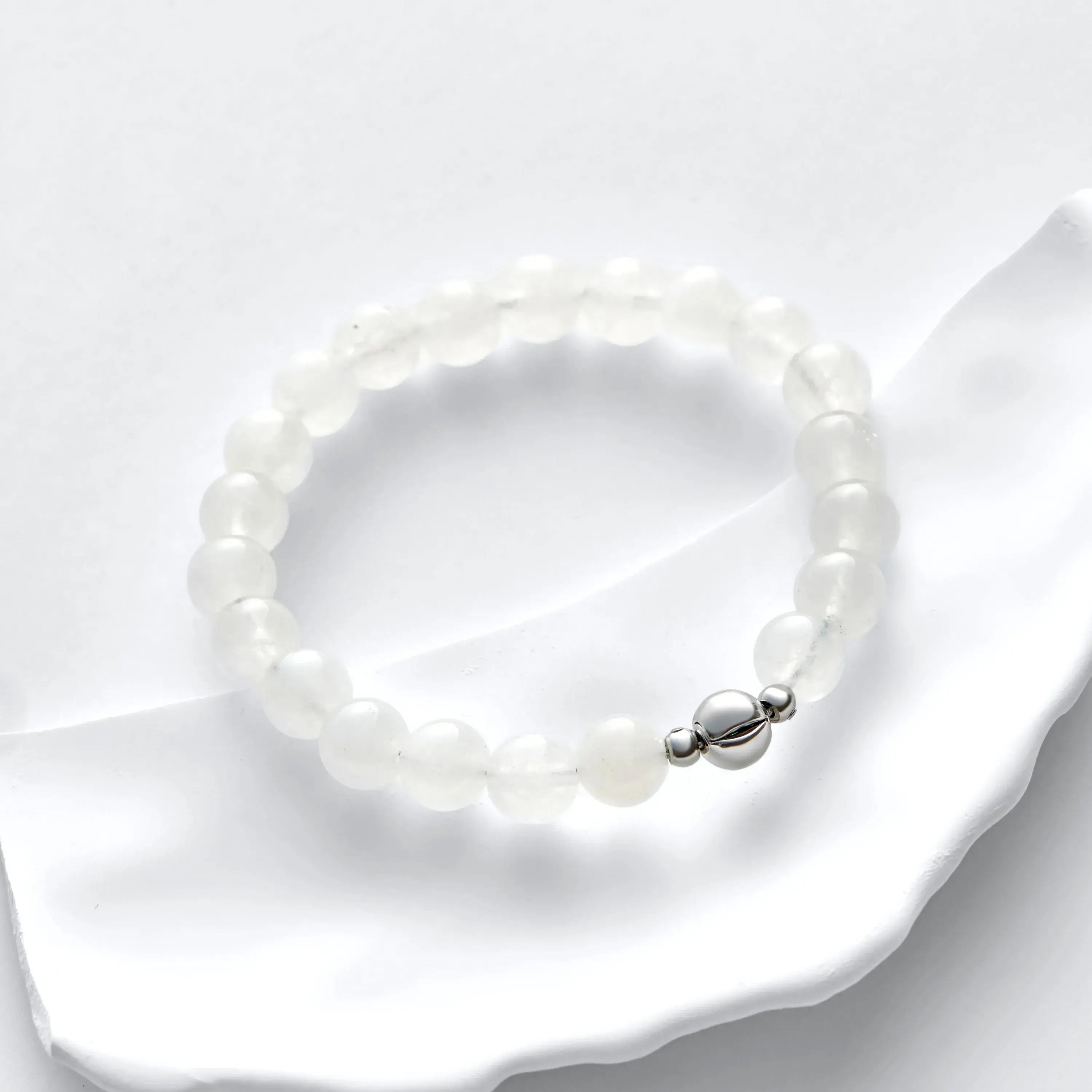 White Jade Magnetic Buckle Bracelet