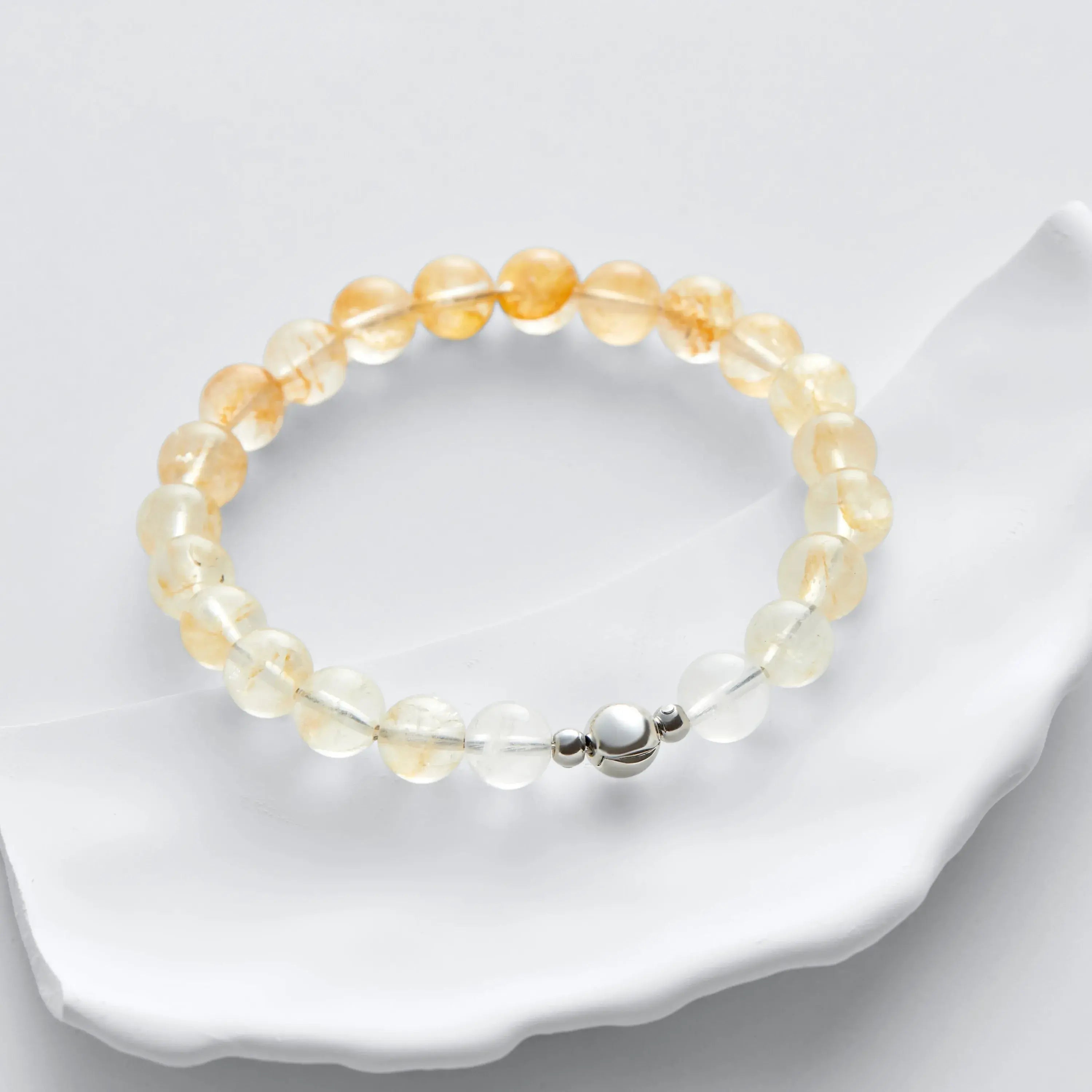 Gradient Gold Hematoid Quartz Magnetic Clasp Bracelet