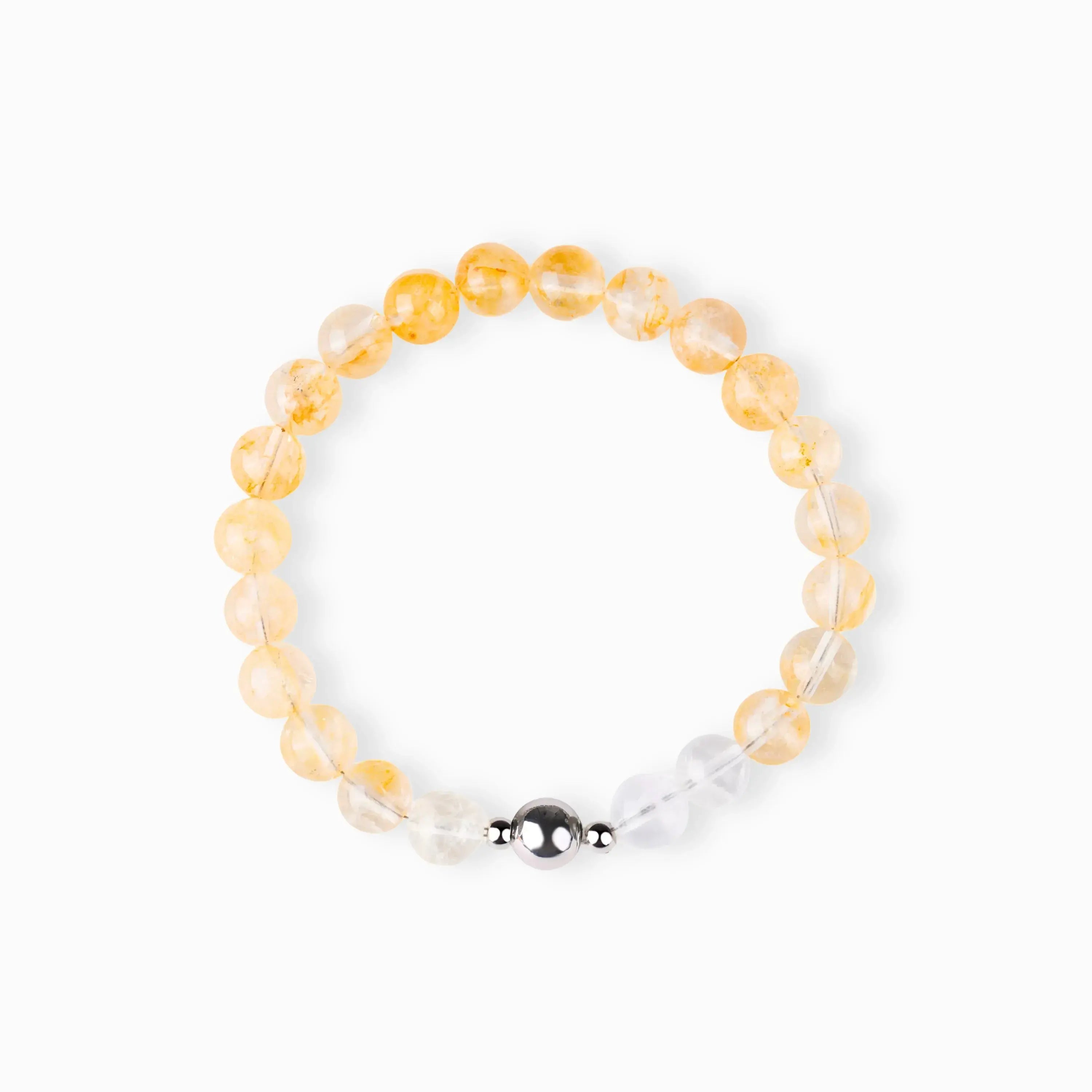 Gradient Gold Hematoid Quartz Magnetic Clasp Bracelet