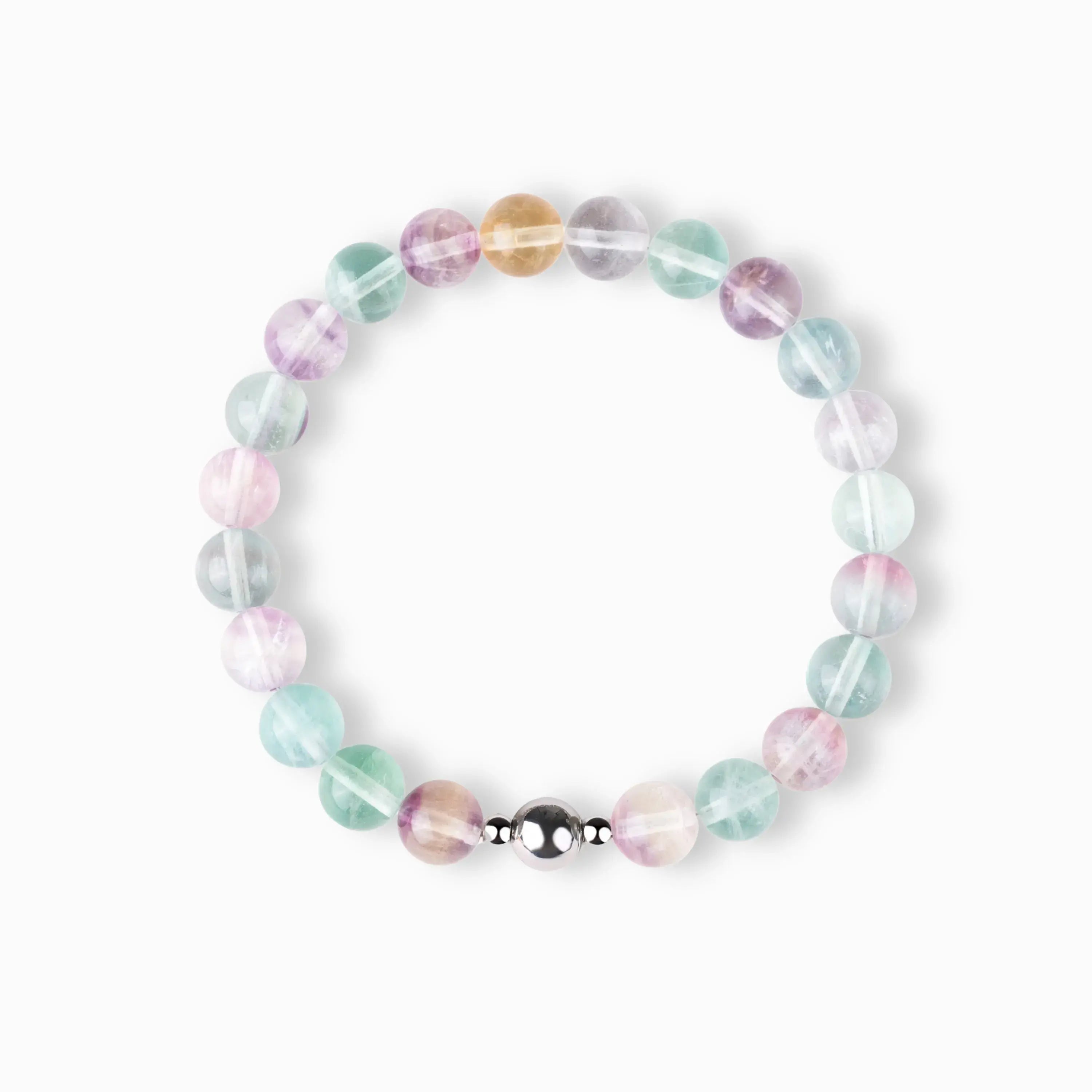 Rainbow Fluorite Magnetic Clasp Bracelet