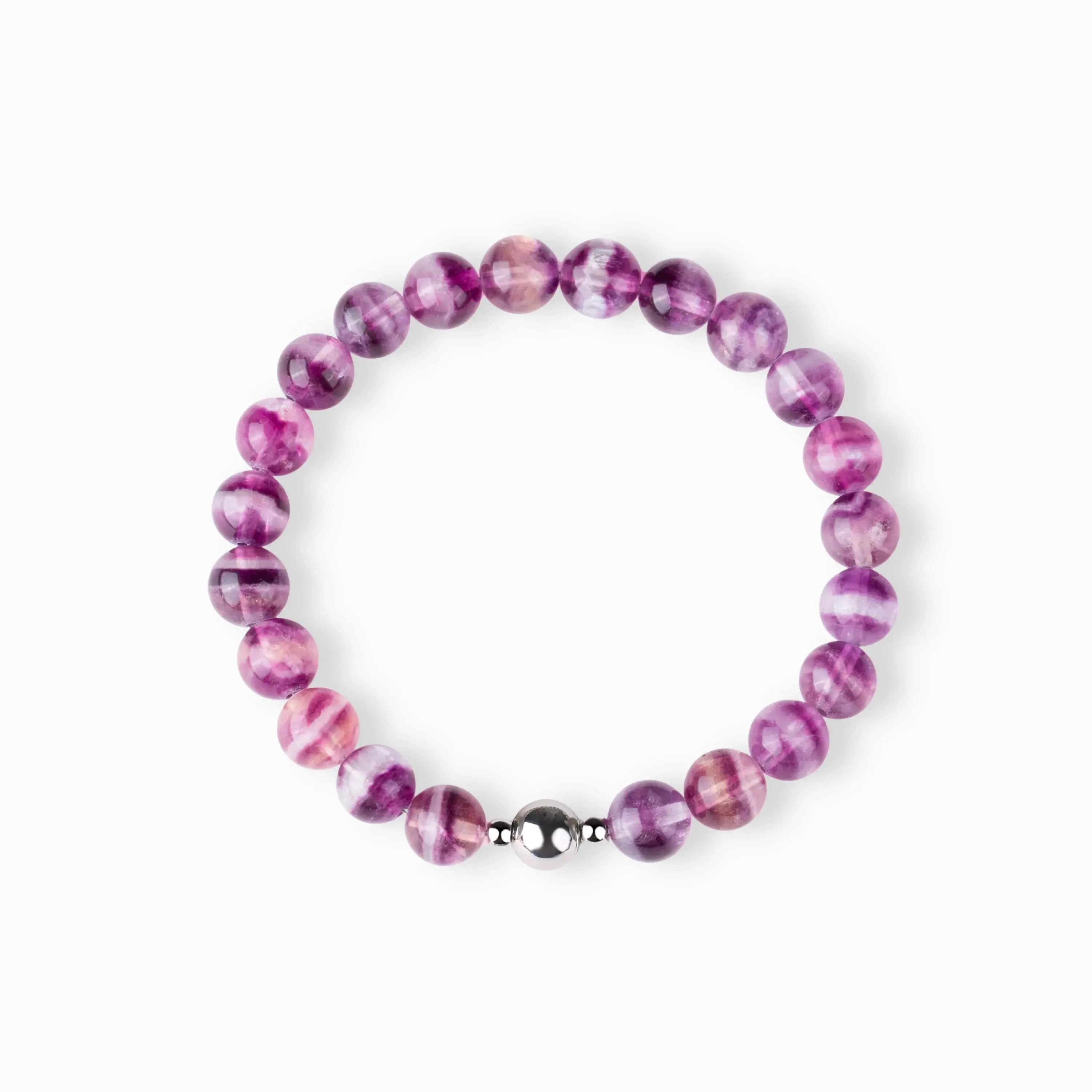 Purple Fluorite Magnetic Clasp Bracelet